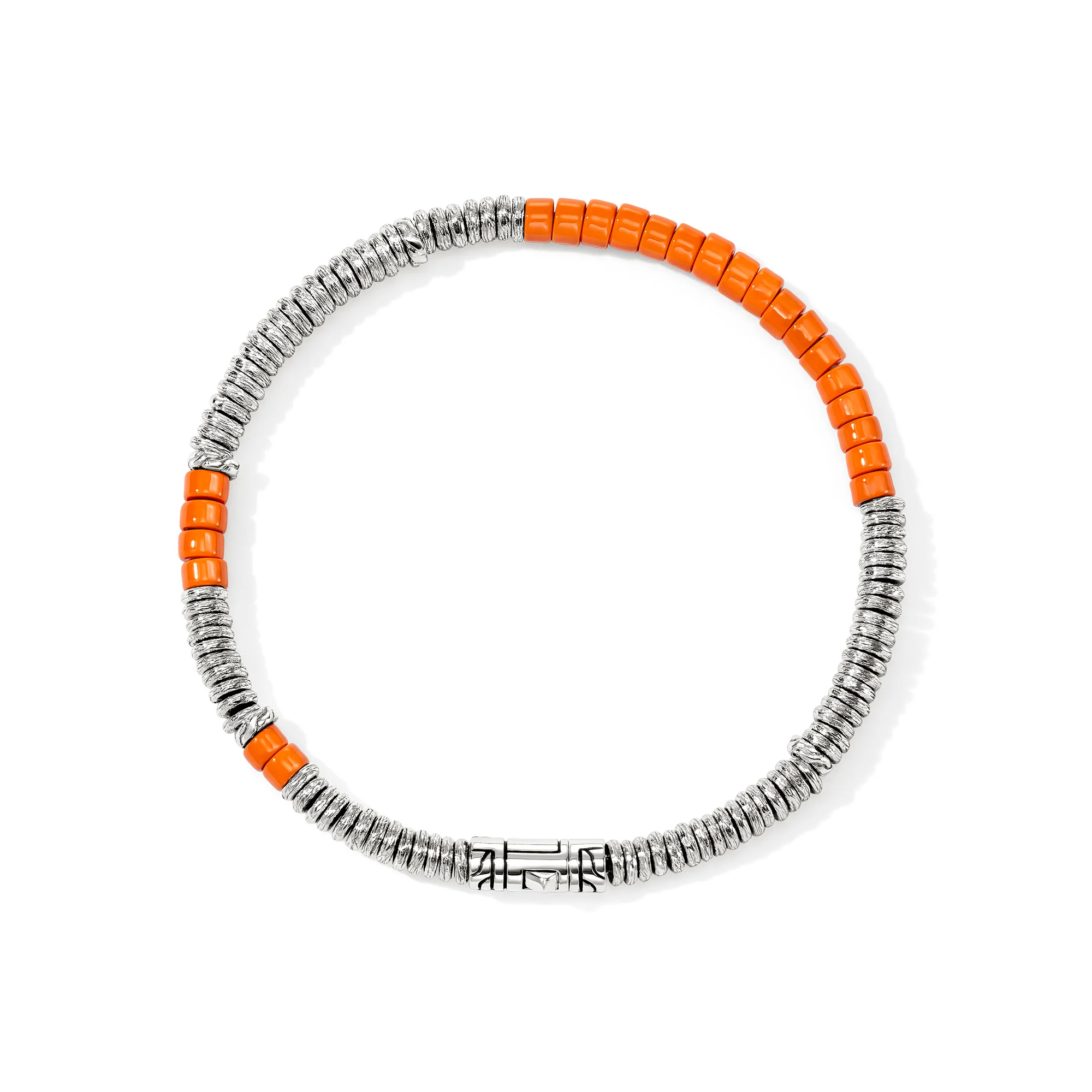Heishi Bracelet, Sterling Silver, Enamel|BU900698OR - Image 4