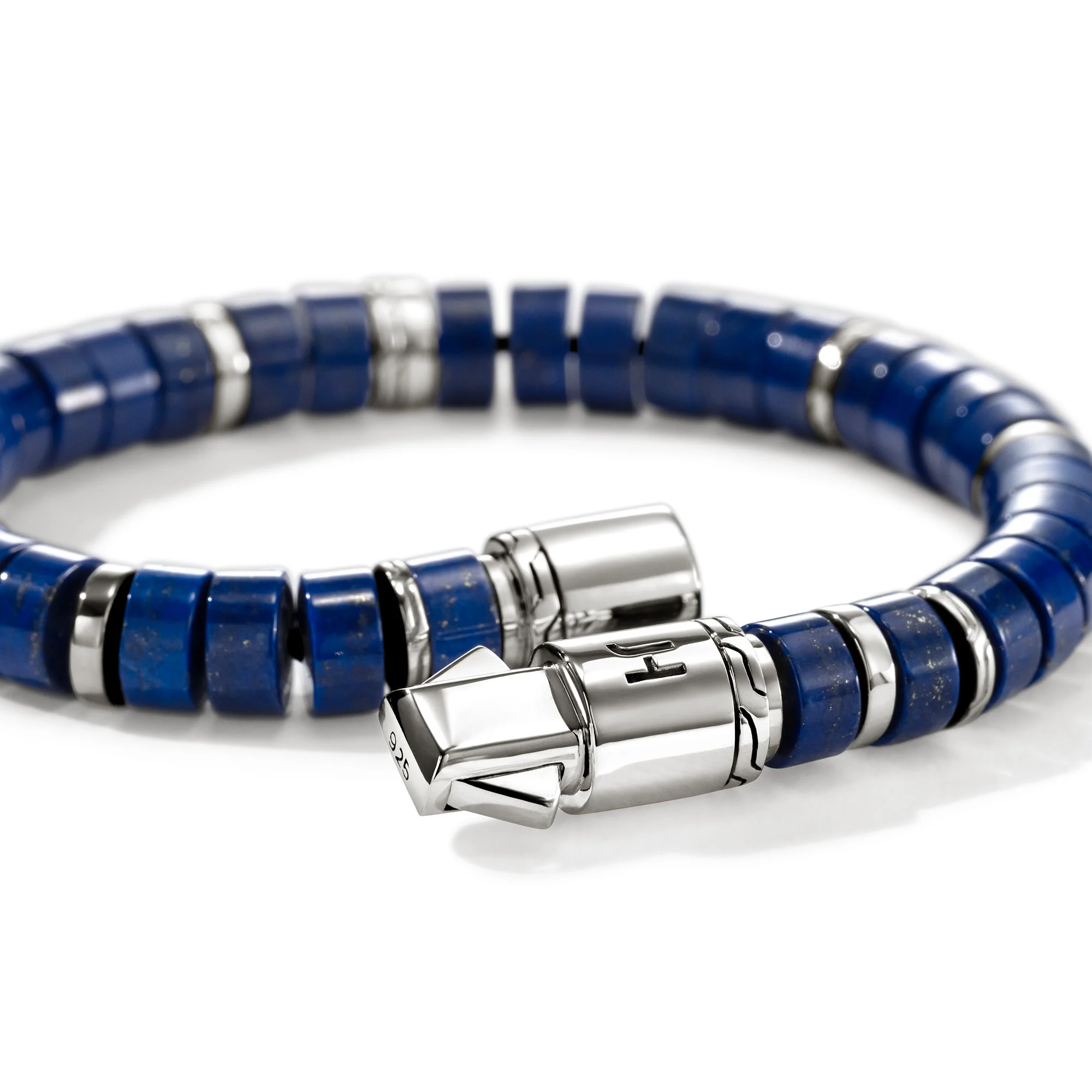 Heishi Bracelet, Sterling Silver, Lapis Lazuli, 8MM|BUS290131LPZ - Image 2