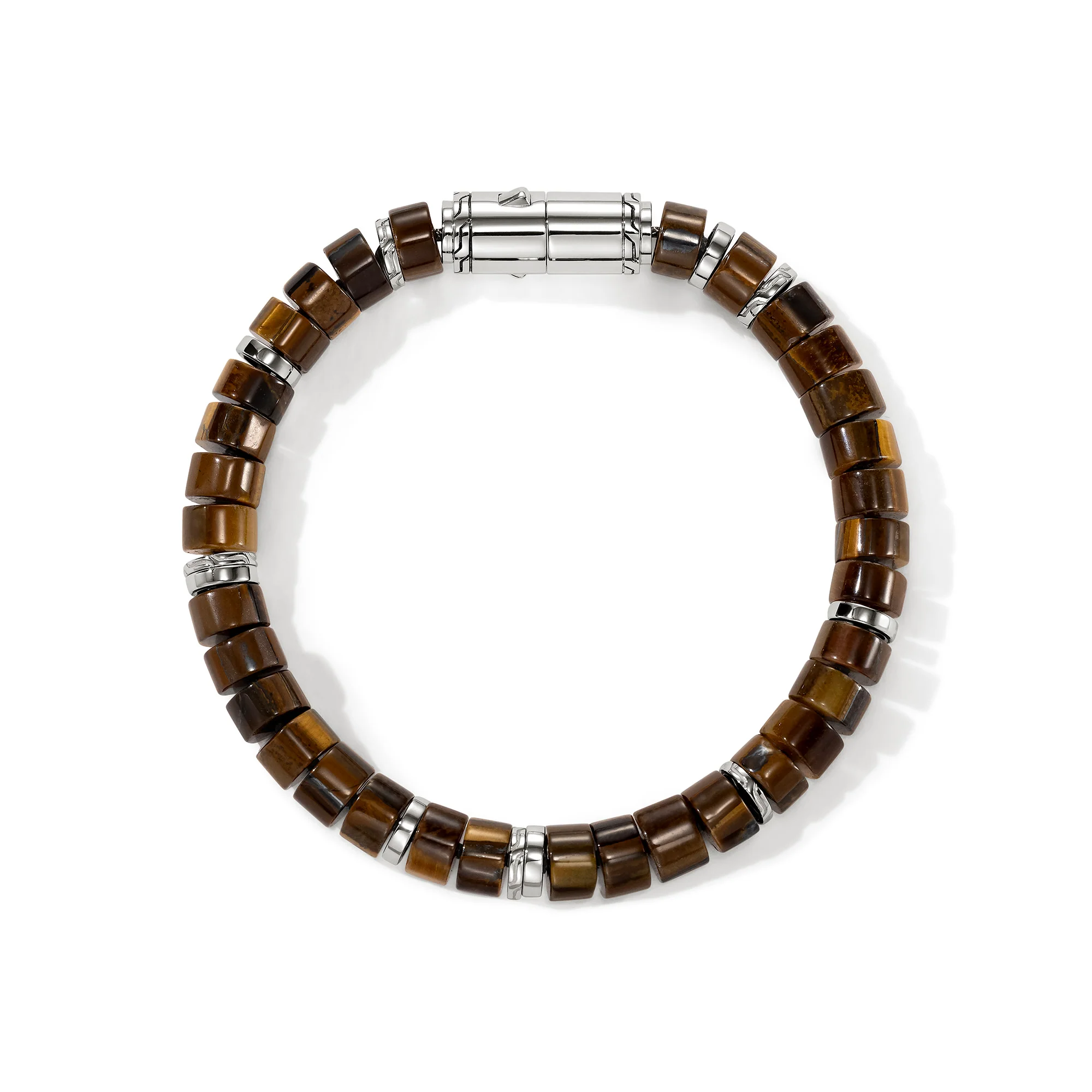 Heishi Bracelet, Sterling Silver, Tiger Eye, 8MM|BUS290131TE - Image 3