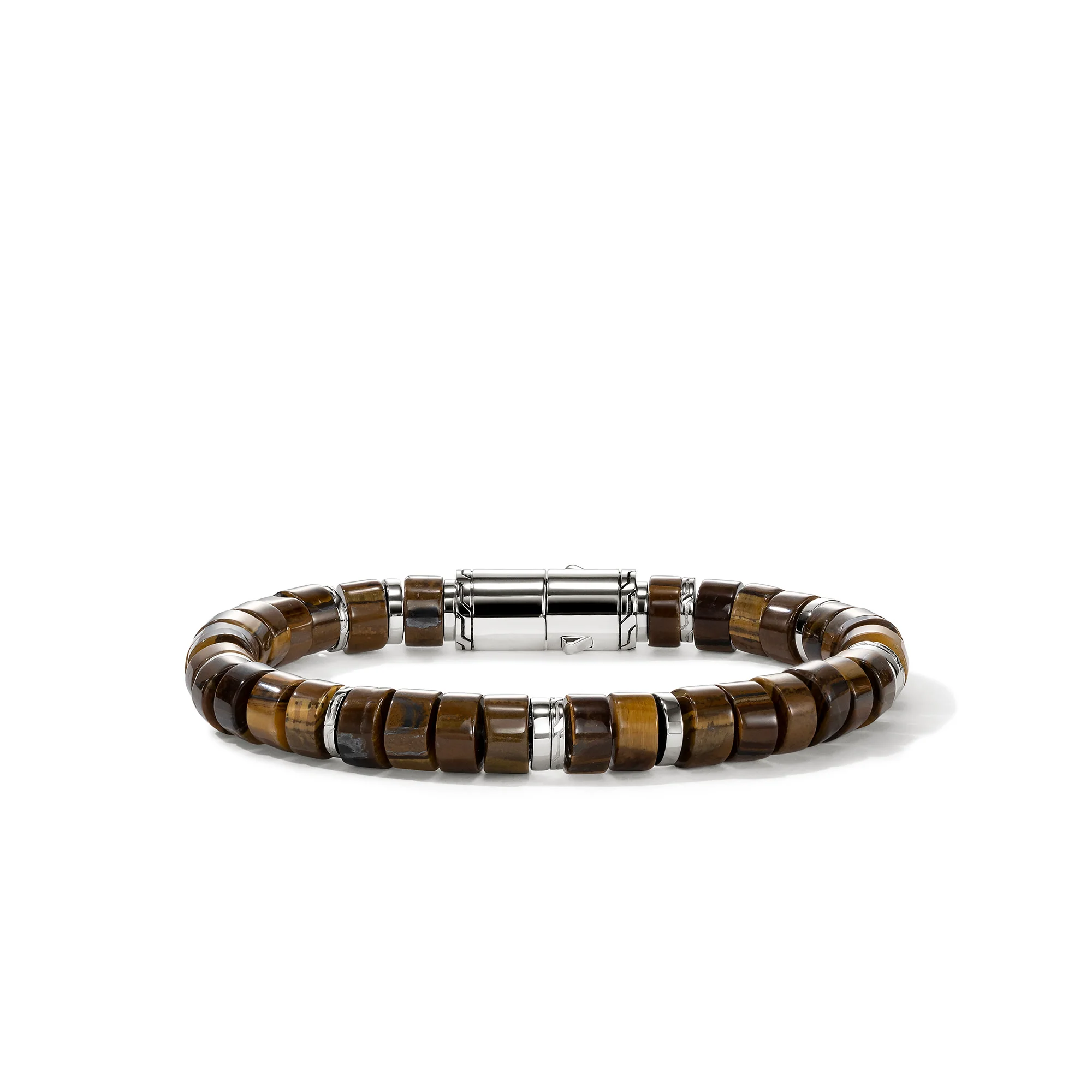 Heishi Bracelet, Sterling Silver, Tiger Eye, 8MM|BUS290131TE - Image 4