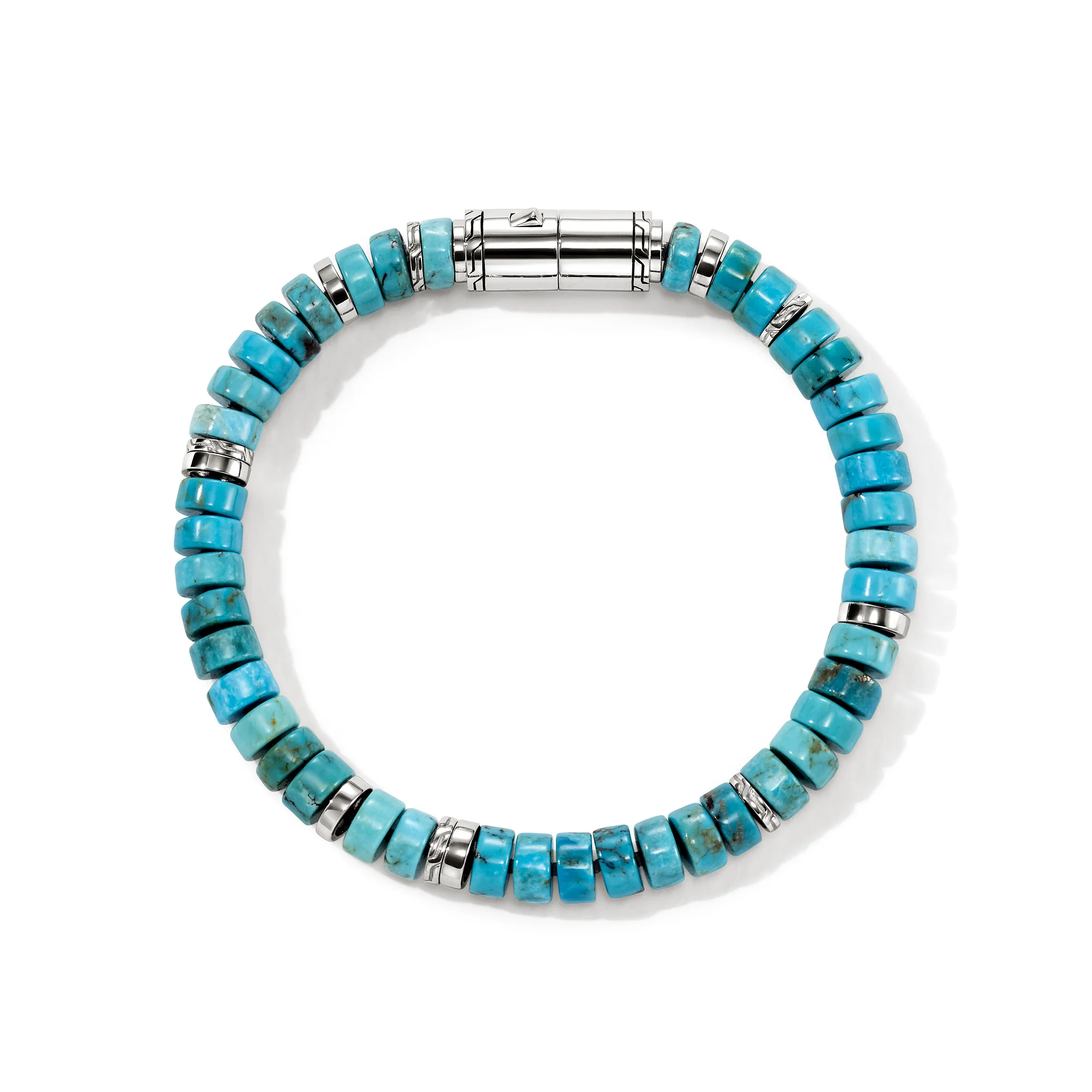 Heishi Bracelet, Sterling Silver, Turquoise, 8MM|BUS290131TQ - Image 3