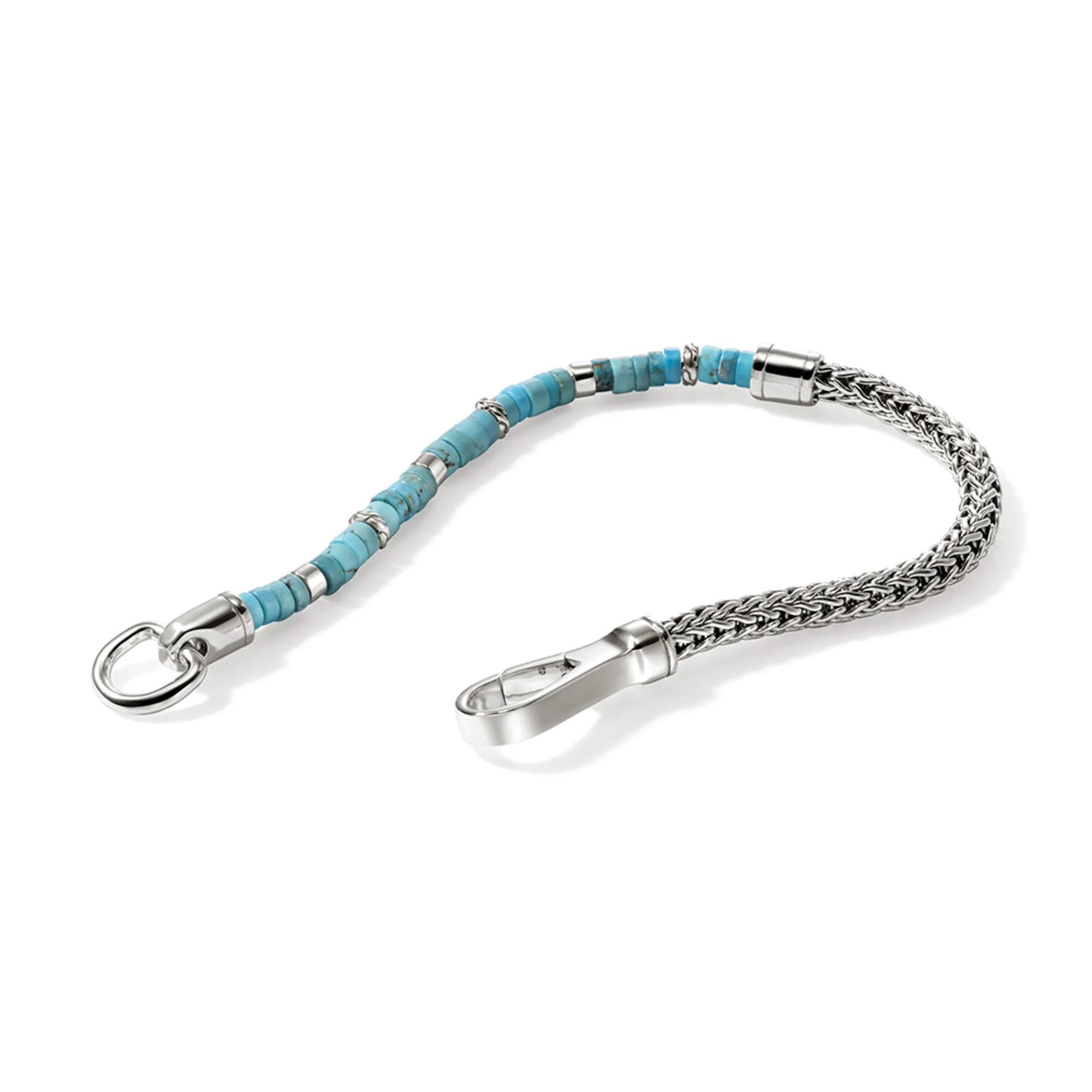 Heishi Chain Bracelet, Sterling Silver, Hardstones|BUS9012521TQ - Image 3
