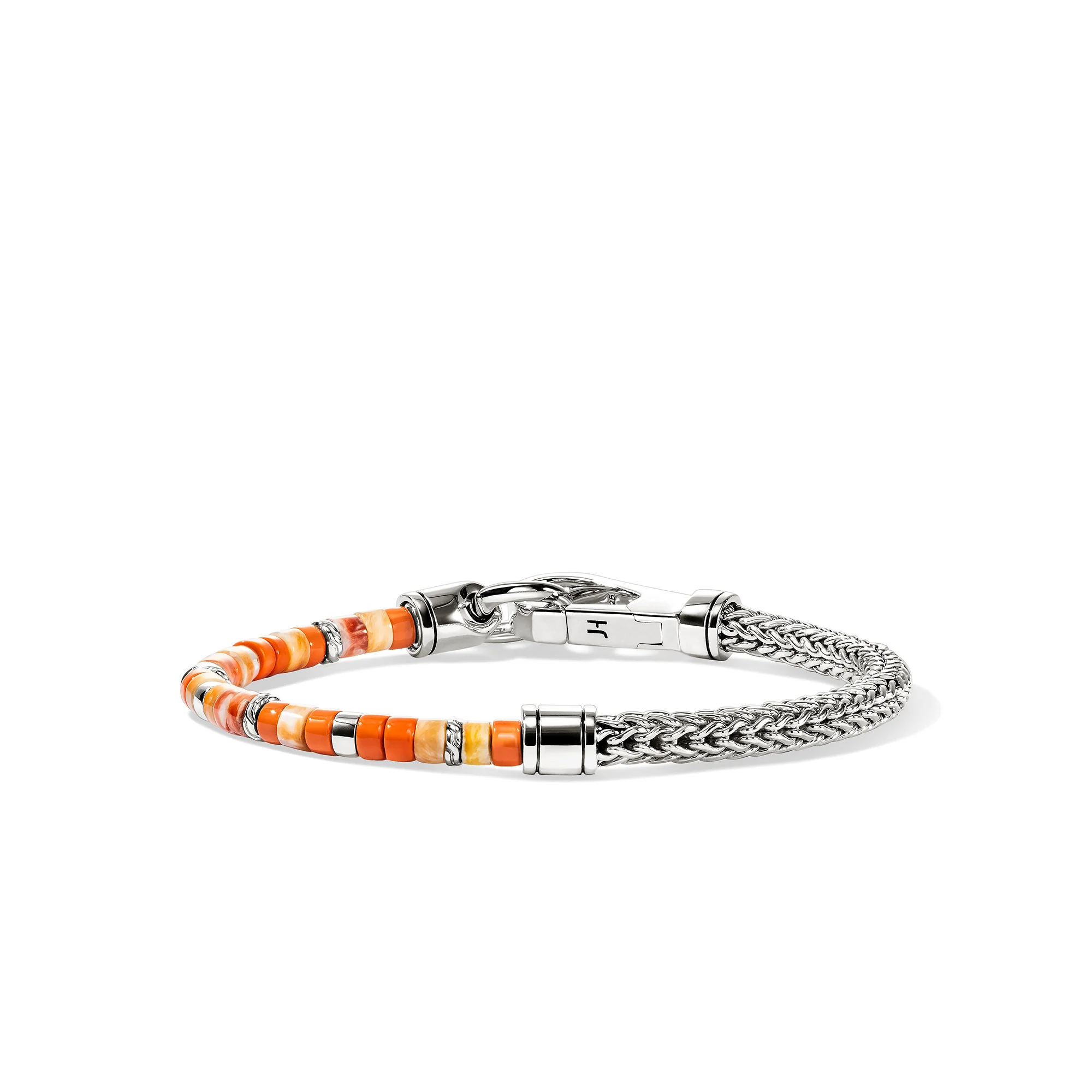 Heishi Chain Bracelet, Sterling Silver|BUS290091OROYS - Image 4
