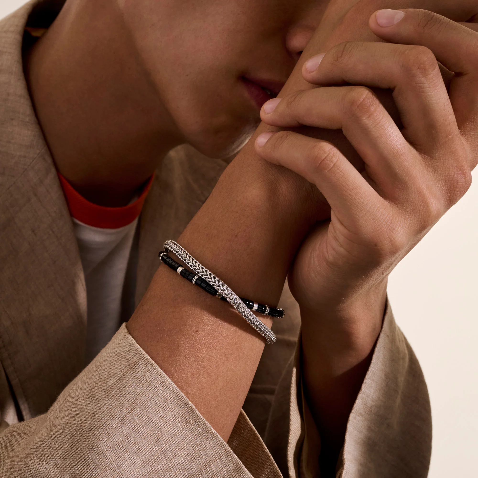 Heishi Chain Wrap, Sterling Silver, Hardstones|BUS9012551BON - Image 6