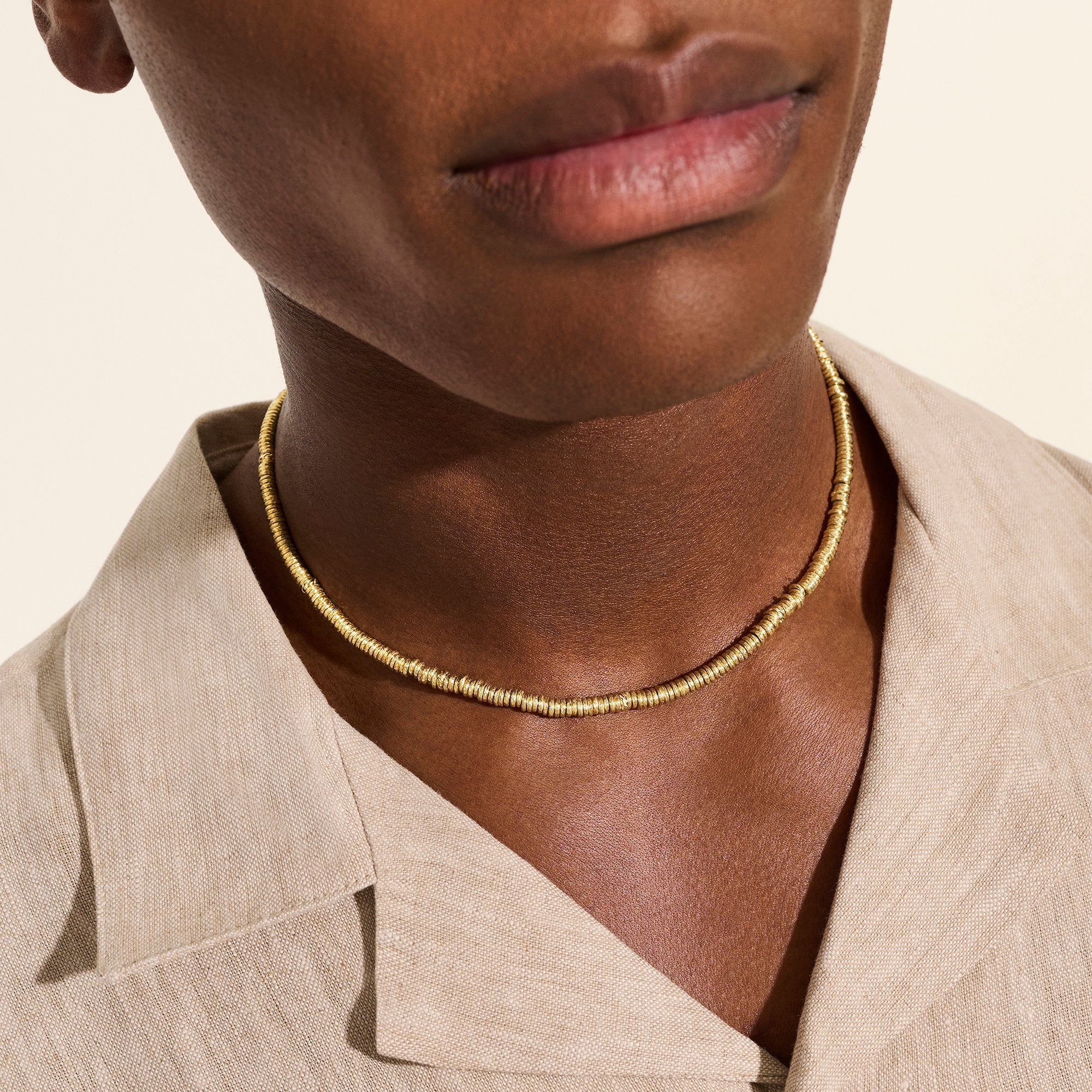 Heishi Necklace, Gold|NMGG900699 - Image 5