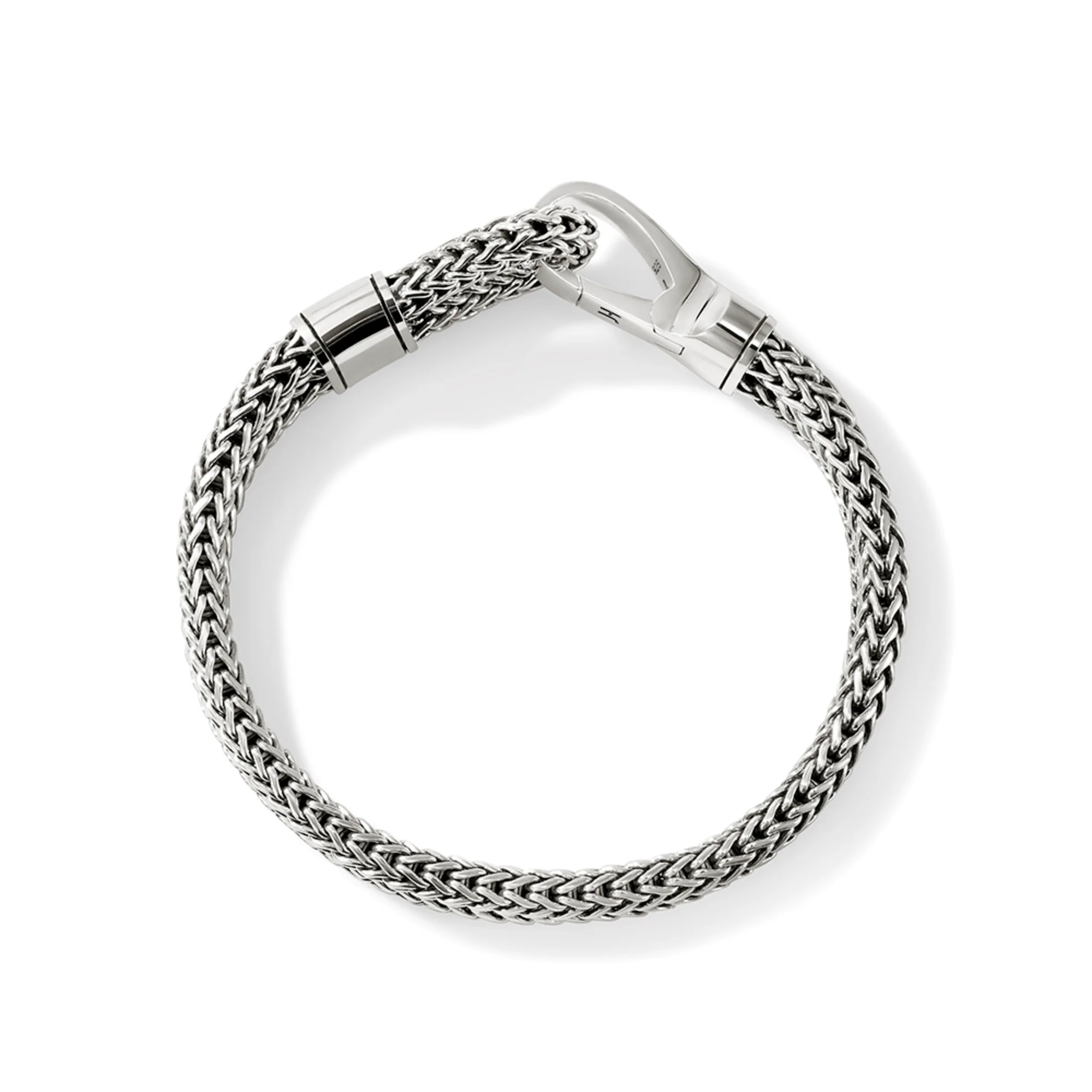 Hook Clasp Bracelet, Silver, Double Row|BU901238 - Image 5