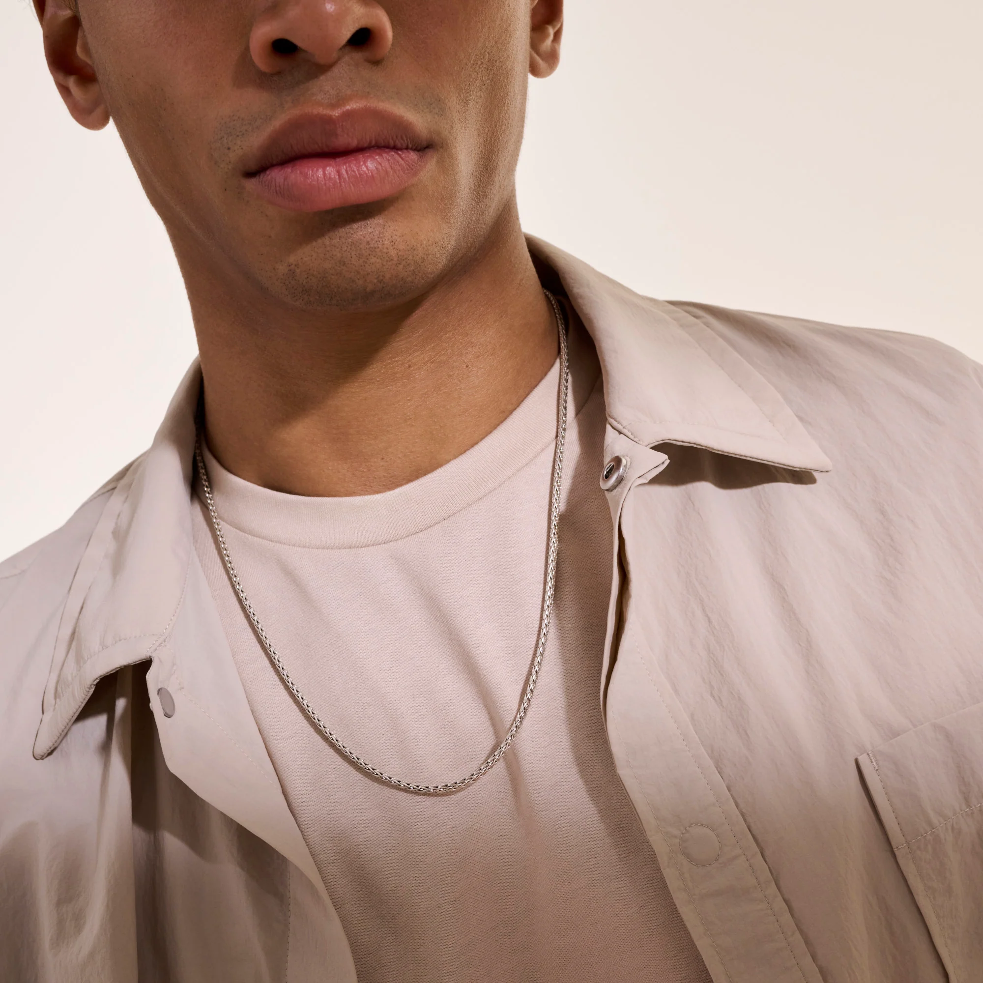Hook Station Necklace, Sterling Silver, 3.5MM|NM901242 - Image 5