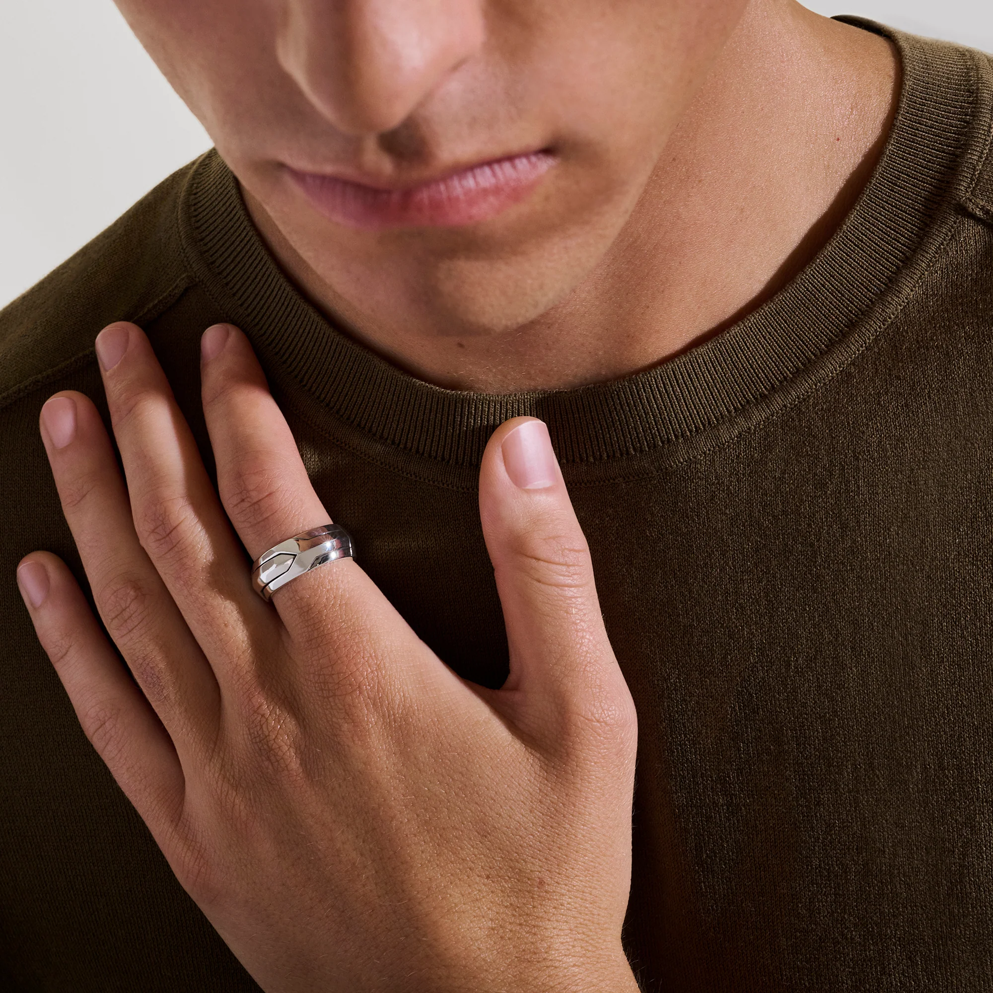 Icon 50 Band Ring, Sterling Silver, 9MM|RM98741 - Image 5