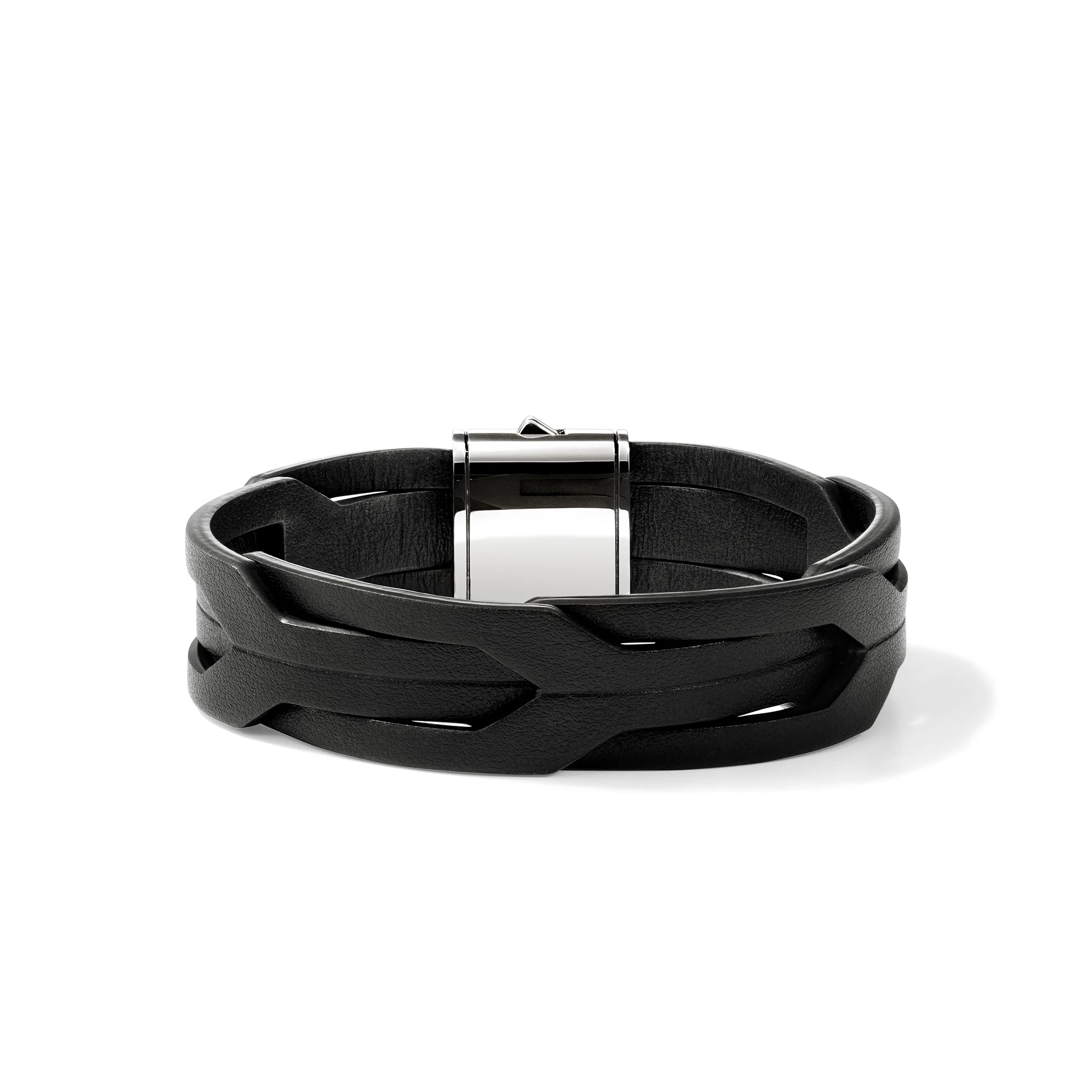 Icon 50 Bracelet, Sterling Silver, Leather|BU98744BL - Image 3