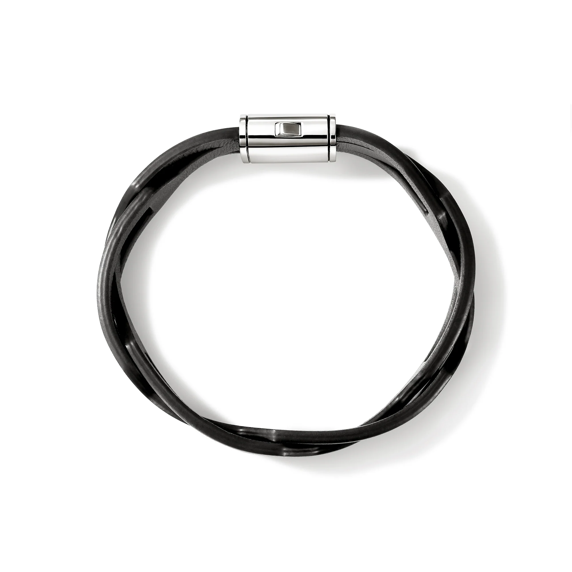 Icon 50 Bracelet, Sterling Silver, Leather|BU98744BL - Image 4