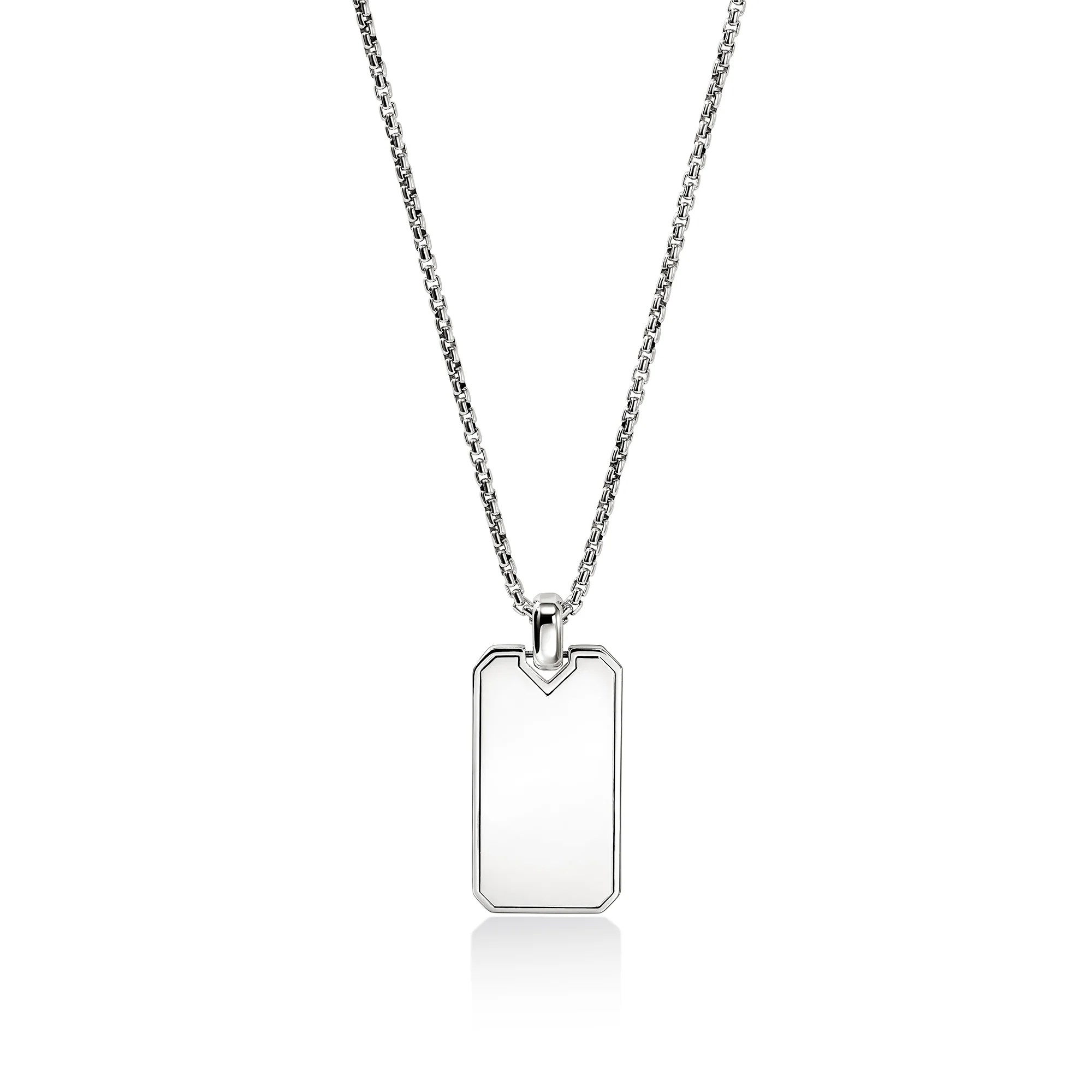 Icon 50 Tag Necklace, Sterling Silver|NM98742 - Image 3