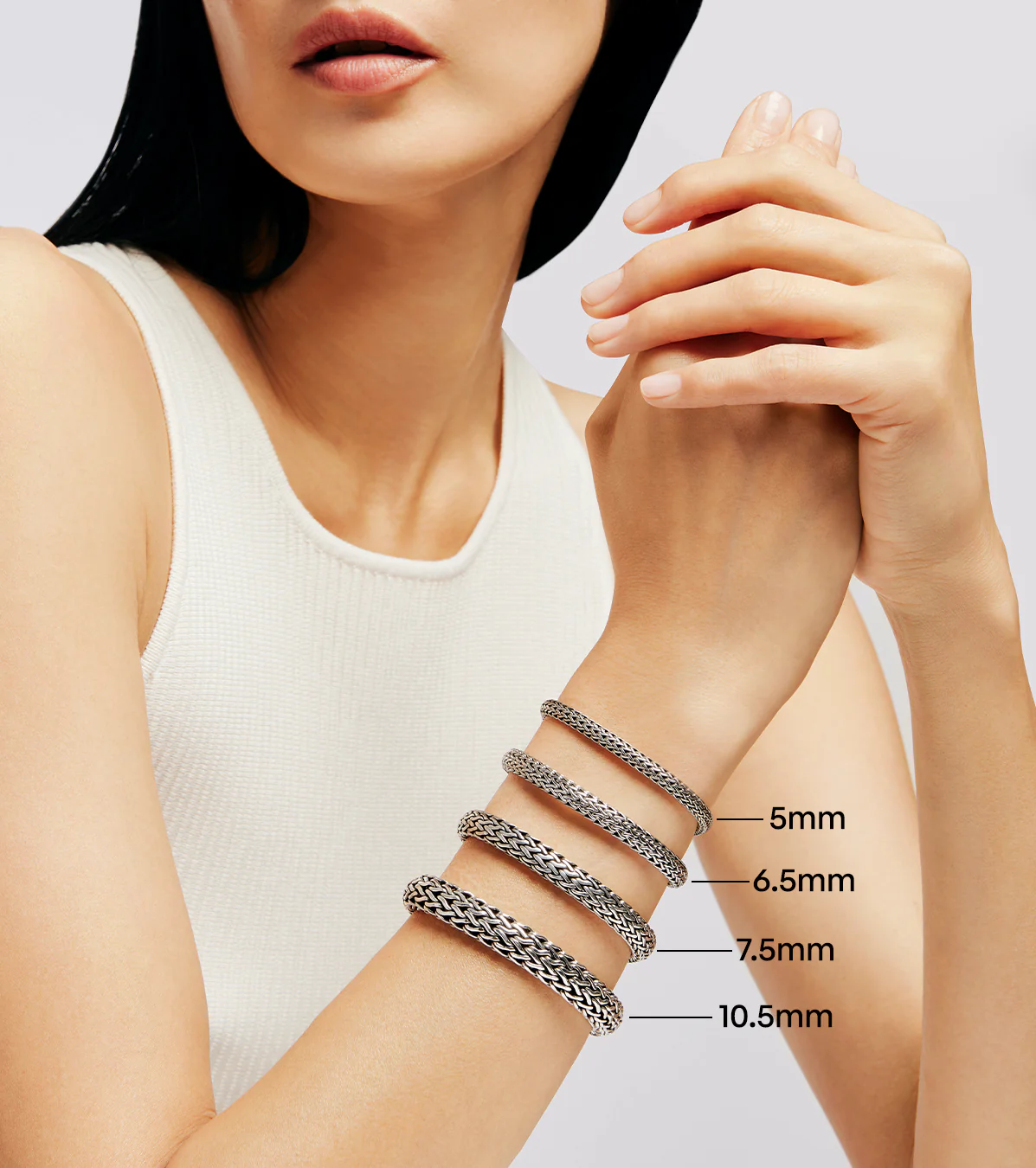 Icon Bracelet, Dark Silver, 10.5MM|BU999404BRD - Image 7