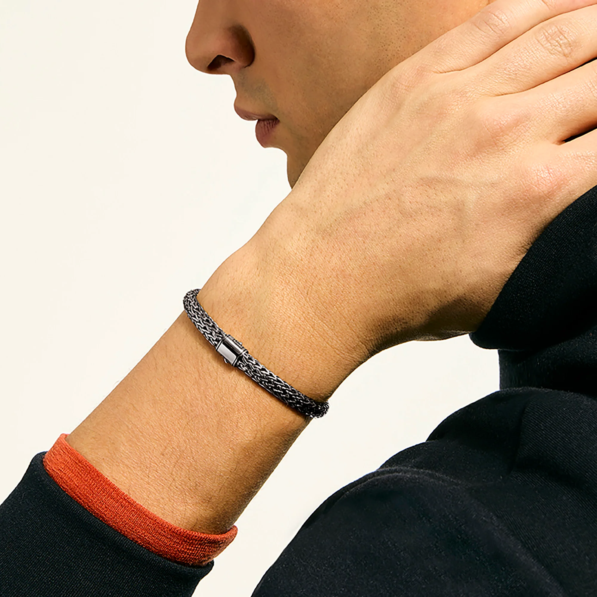 Icon Bracelet, Dark Silver, 6.5MM|BU990904BRD - Image 7