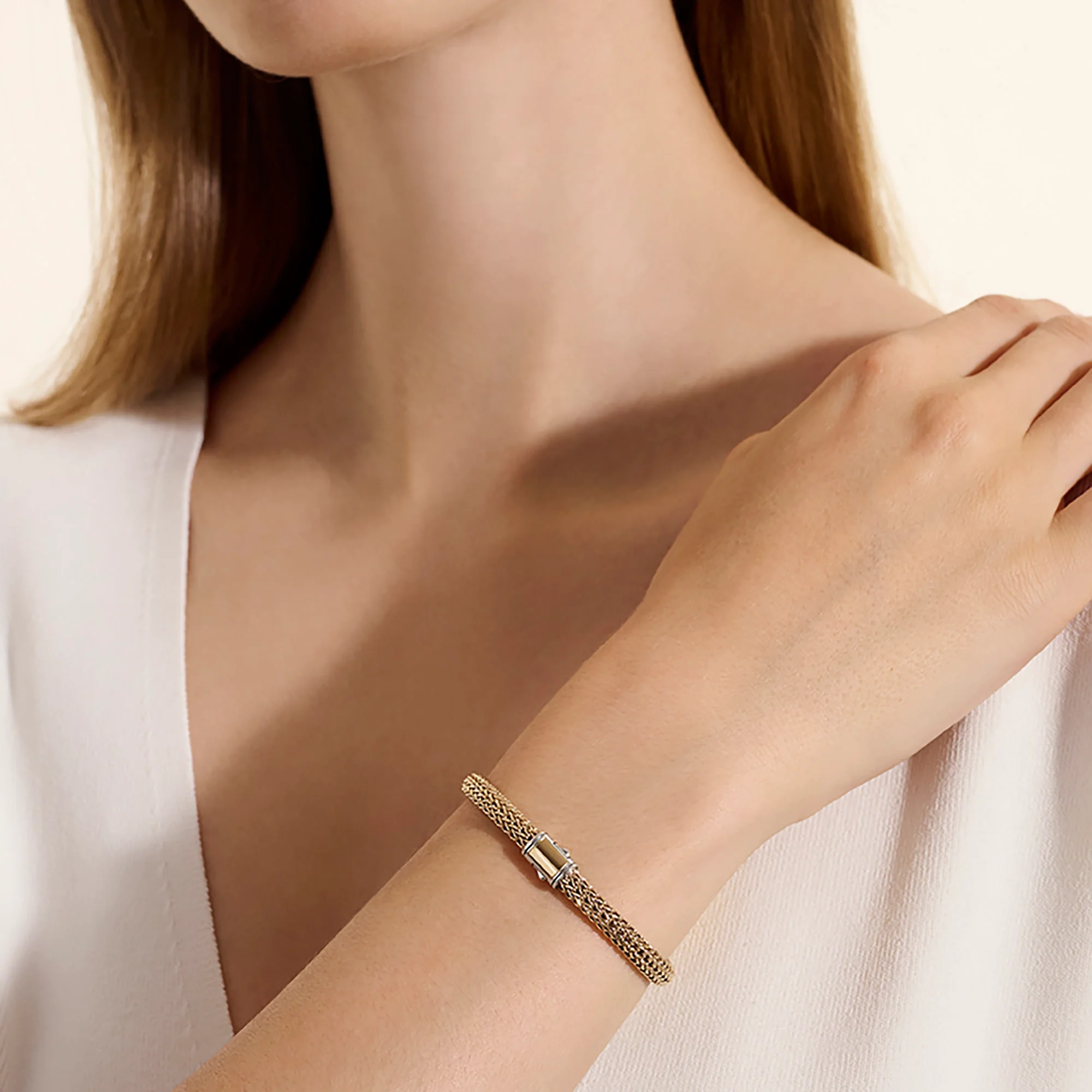 Icon Bracelet, Reversible, Gold, Sterling Silver, 5MM|BUZZ990096RV - Image 6