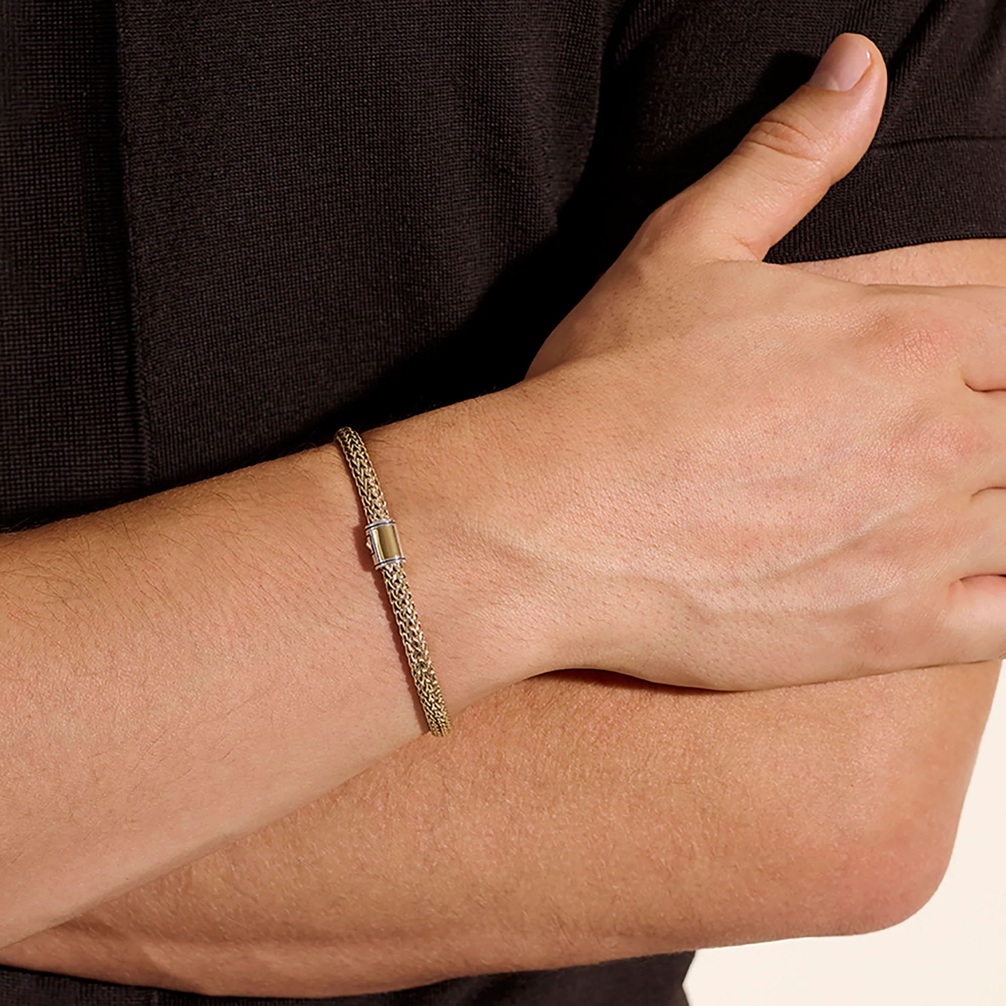 Icon Bracelet, Reversible, Gold, Sterling Silver, 5MM|BUZZ990096RV - Image 8