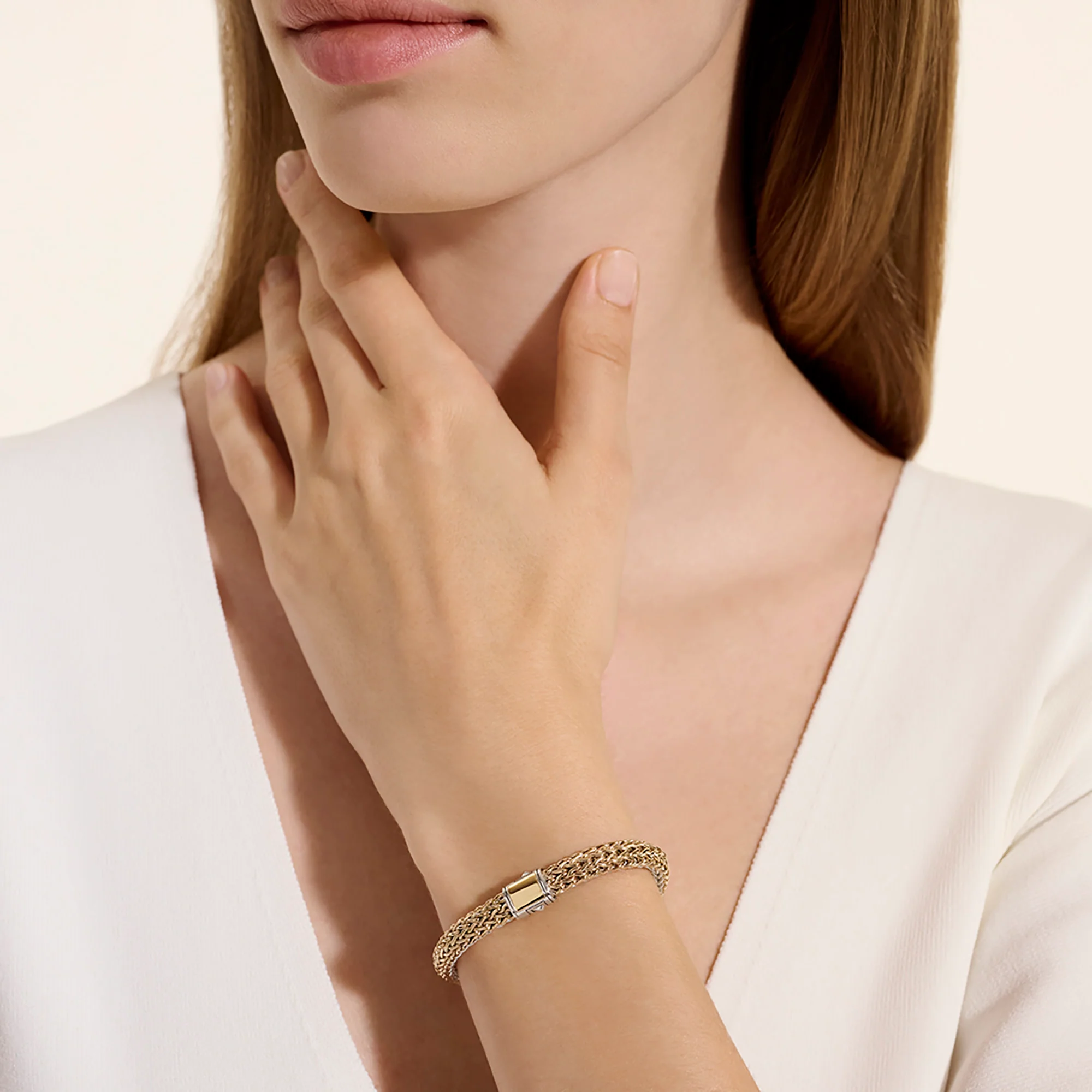 Icon Bracelet, Reversible, Gold, Sterling Silver, 6.5MM|BUZZ990904RV - Image 6