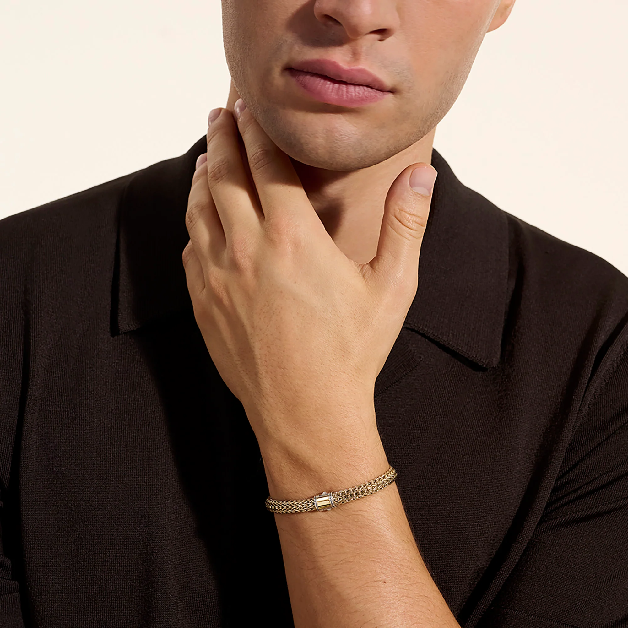 Icon Bracelet, Reversible, Gold, Sterling Silver, 6.5MM|BUZZ990904RV - Image 8