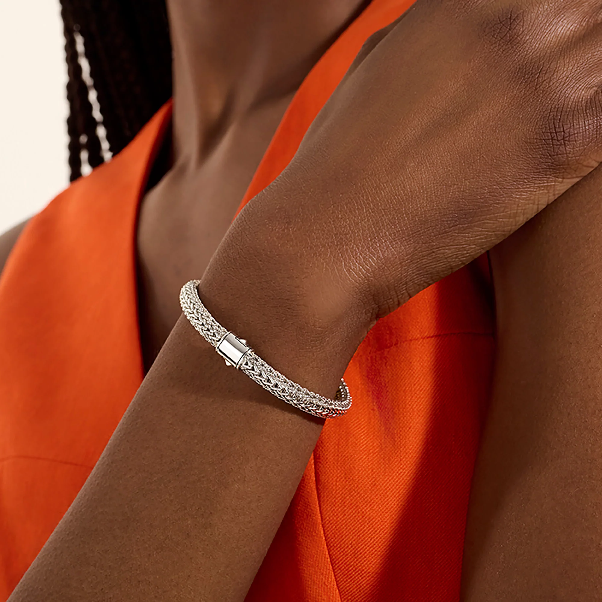 Icon Bracelet, Reversible, Gold, Sterling Silver, 6.5MM|BUZZ990905RV - Image 6