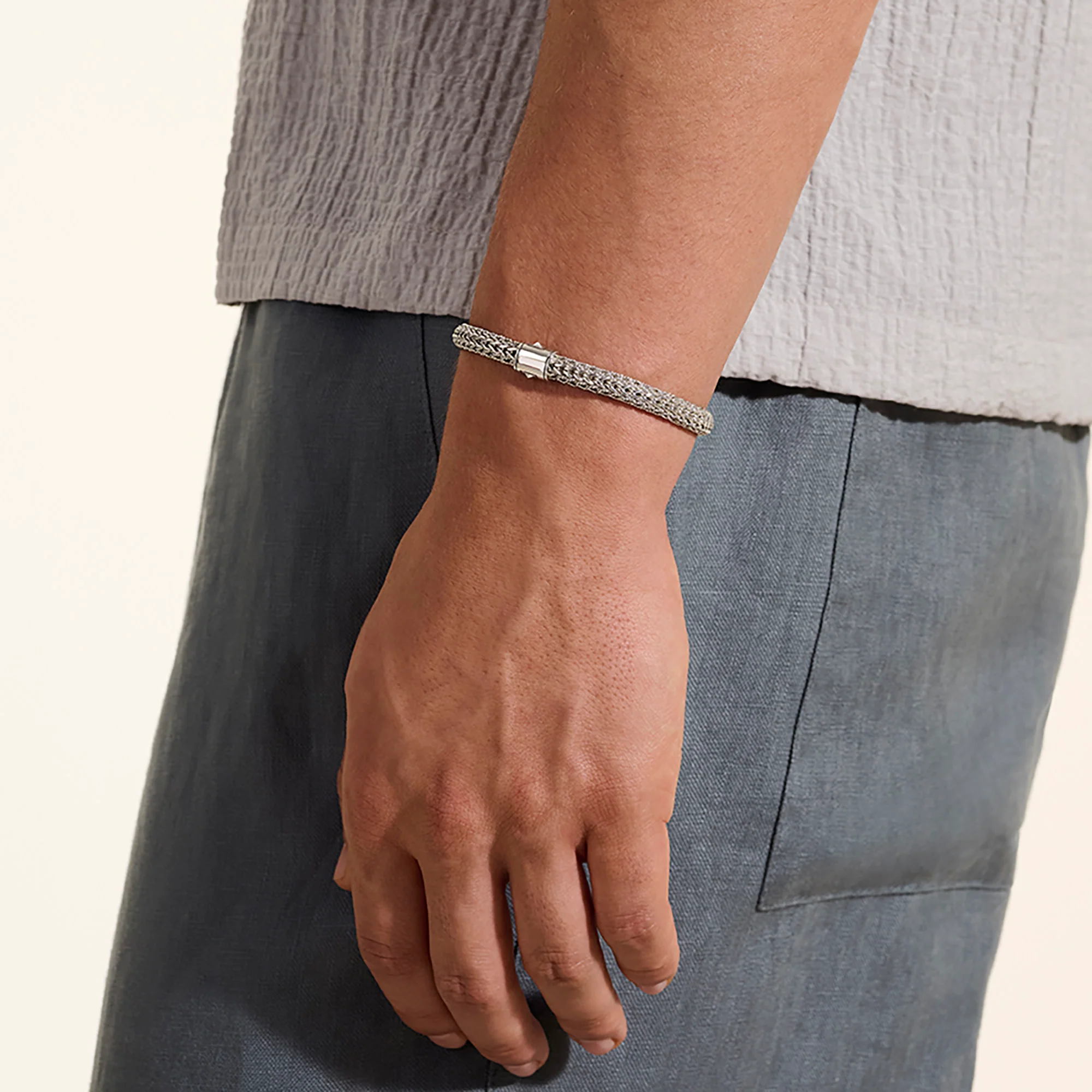 Icon Bracelet, Reversible, Gold, Sterling Silver, 6.5MM|BUZZ990905RV - Image 7