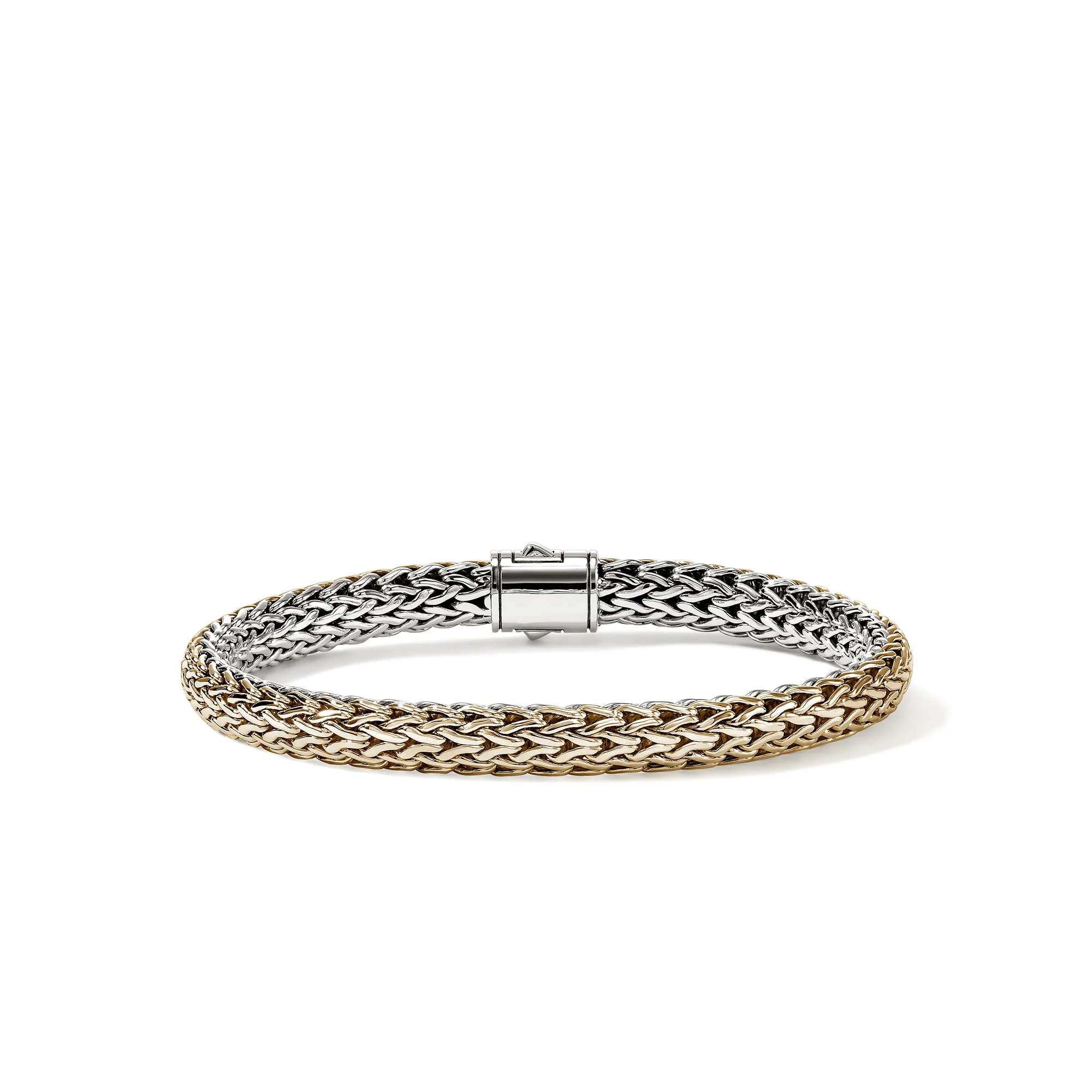 Icon Bracelet, Reversible, Gold, Sterling Silver, Diamonds, 6.5MM|BUZZP9909042RVDI - Image 4