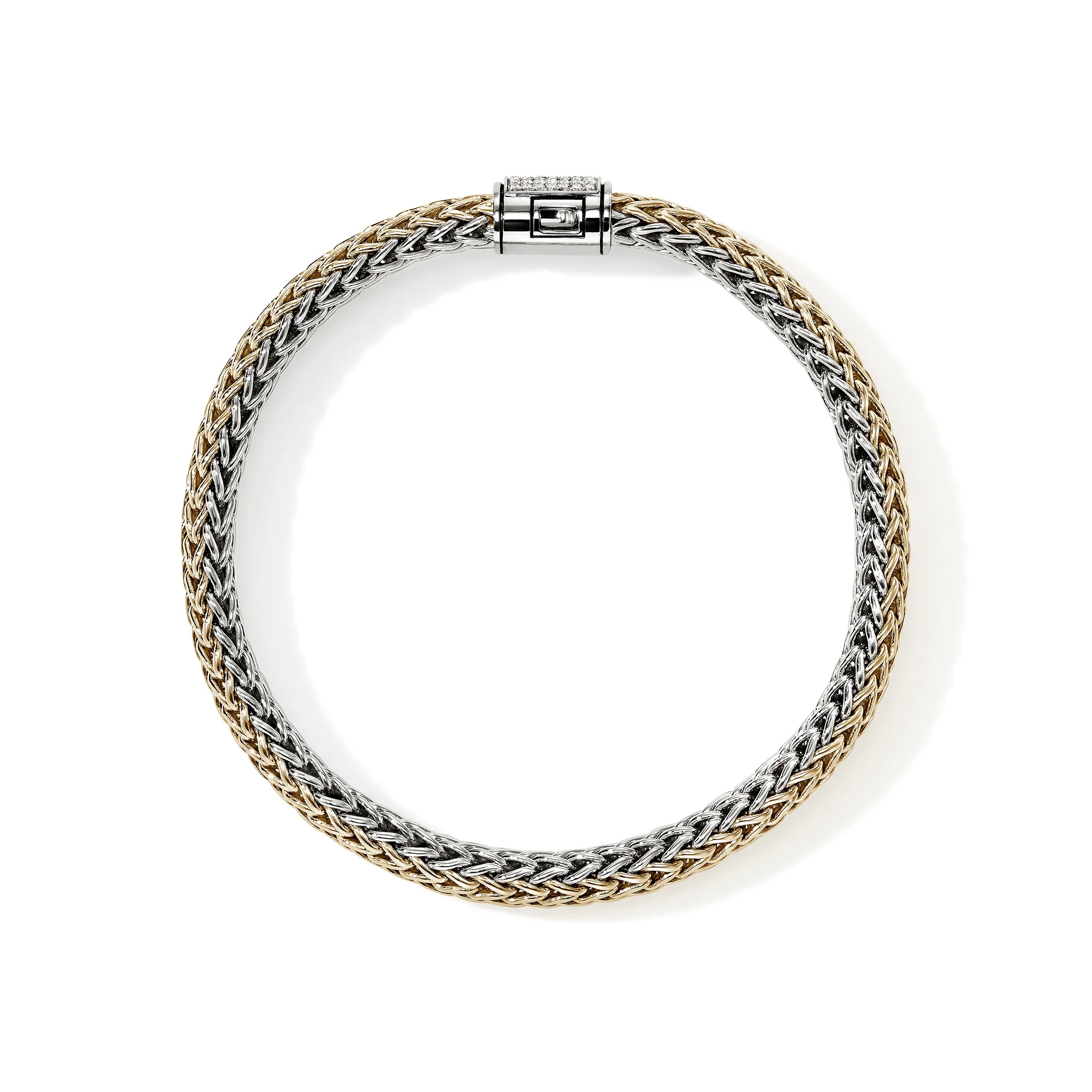 Icon Bracelet, Reversible, Gold, Sterling Silver, Diamonds, 7.5MM|BUZZP9904002RVDI - Image 3
