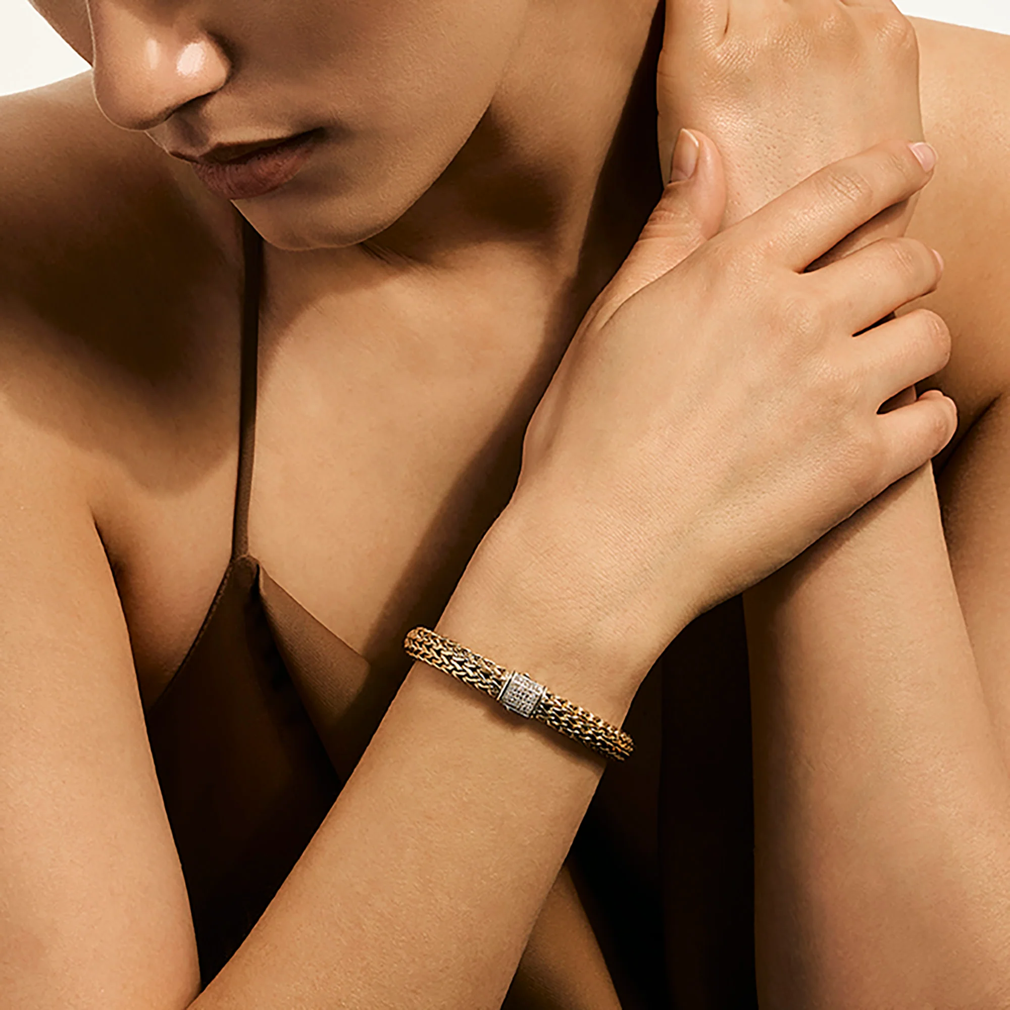 Icon Bracelet, Reversible, Gold, Sterling Silver, Diamonds, 7.5MM|BUZZP9904002RVDI - Image 6