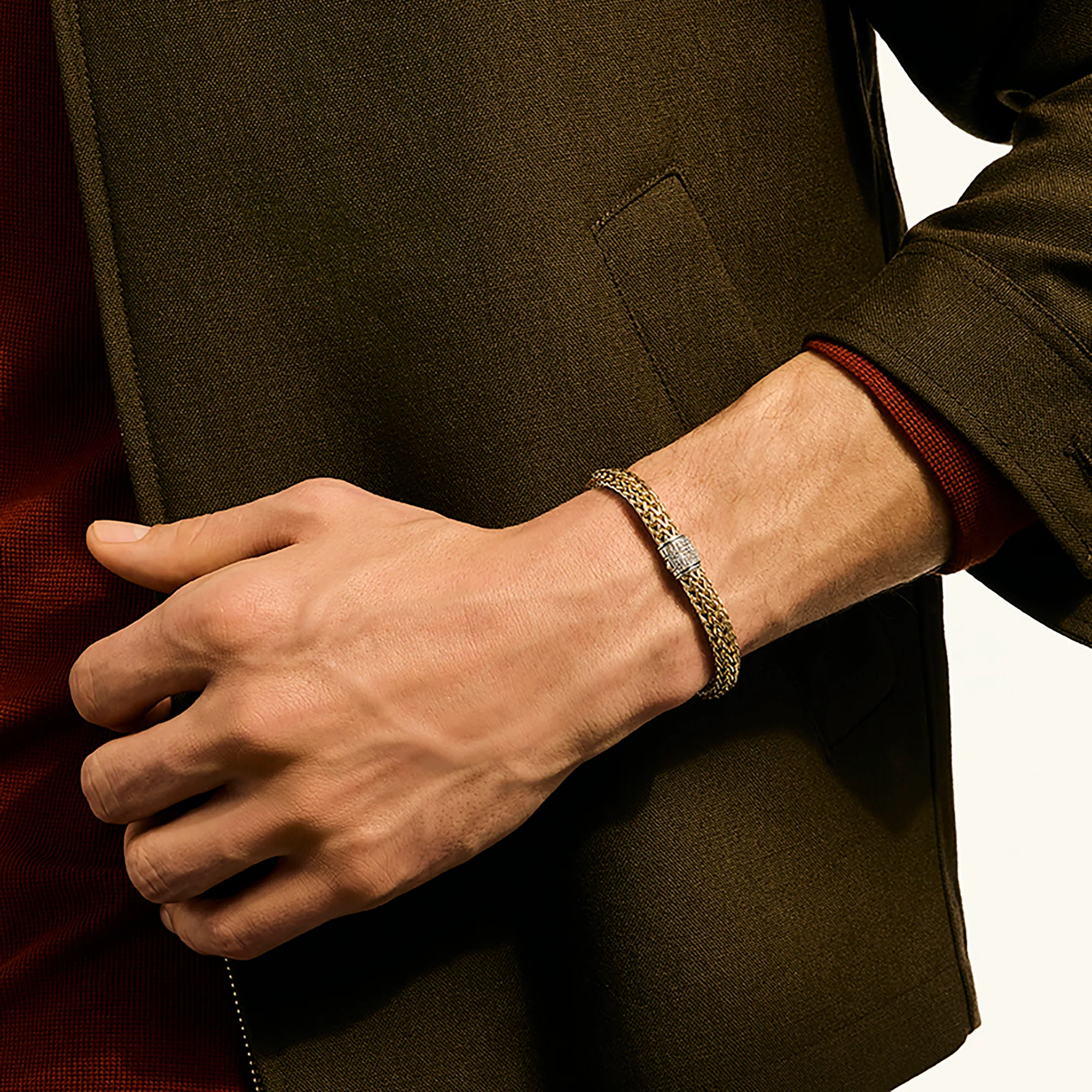 Icon Bracelet, Reversible, Gold, Sterling Silver, Diamonds, 7.5MM|BUZZP9904002RVDI - Image 7