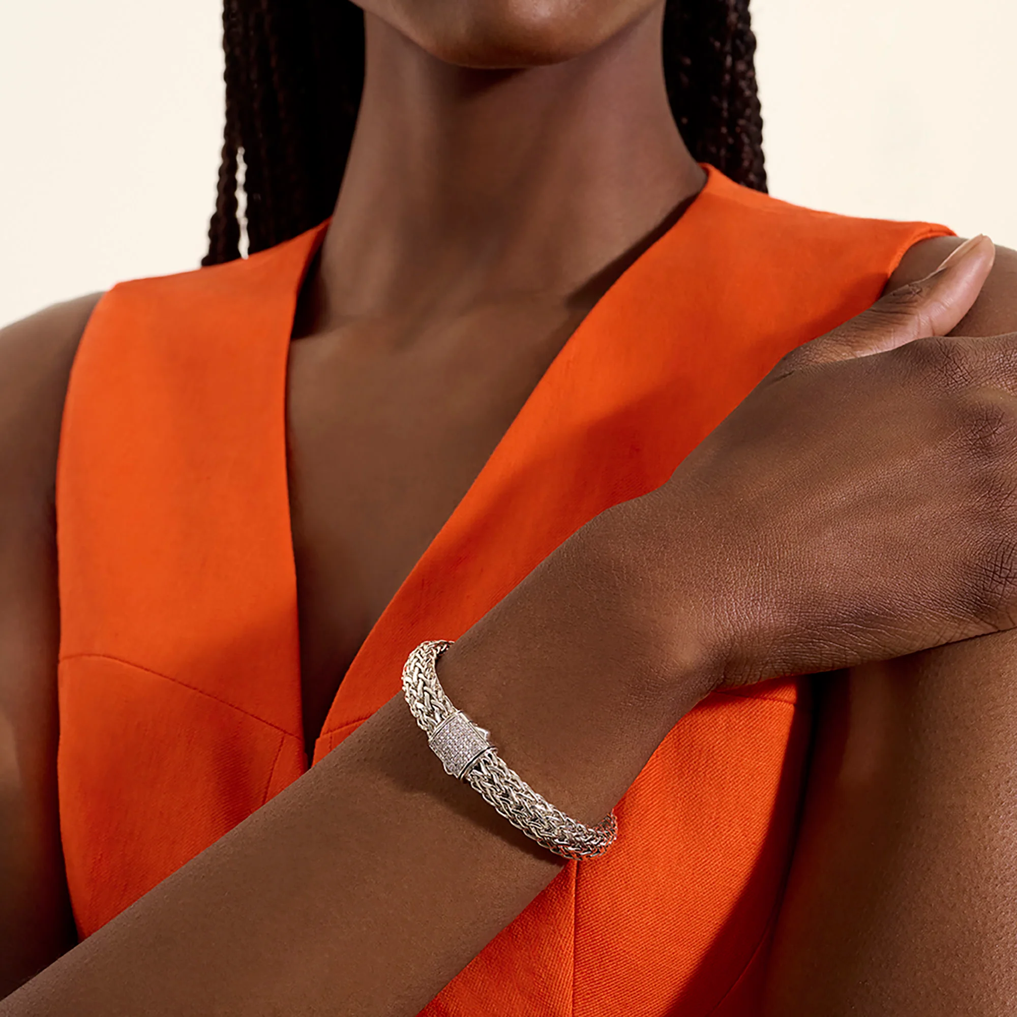 Icon Bracelet, Sterling Silver, Diamonds, 10.5MM|BUP9994042DI - Image 6