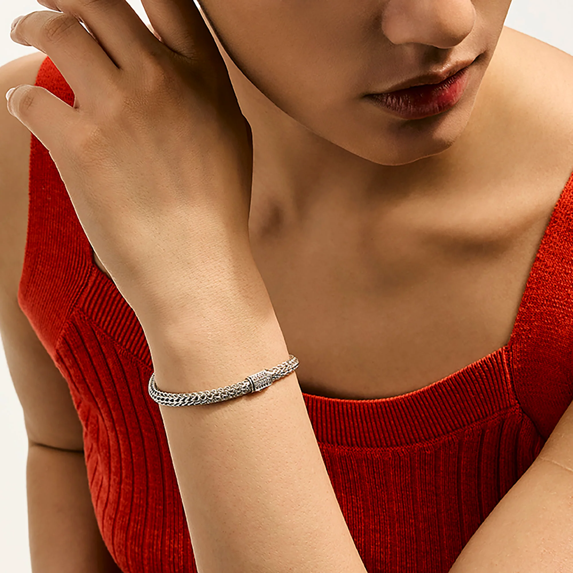 Icon Bracelet, Sterling Silver, Diamonds, 5MM|BUP9900962DI - Image 6