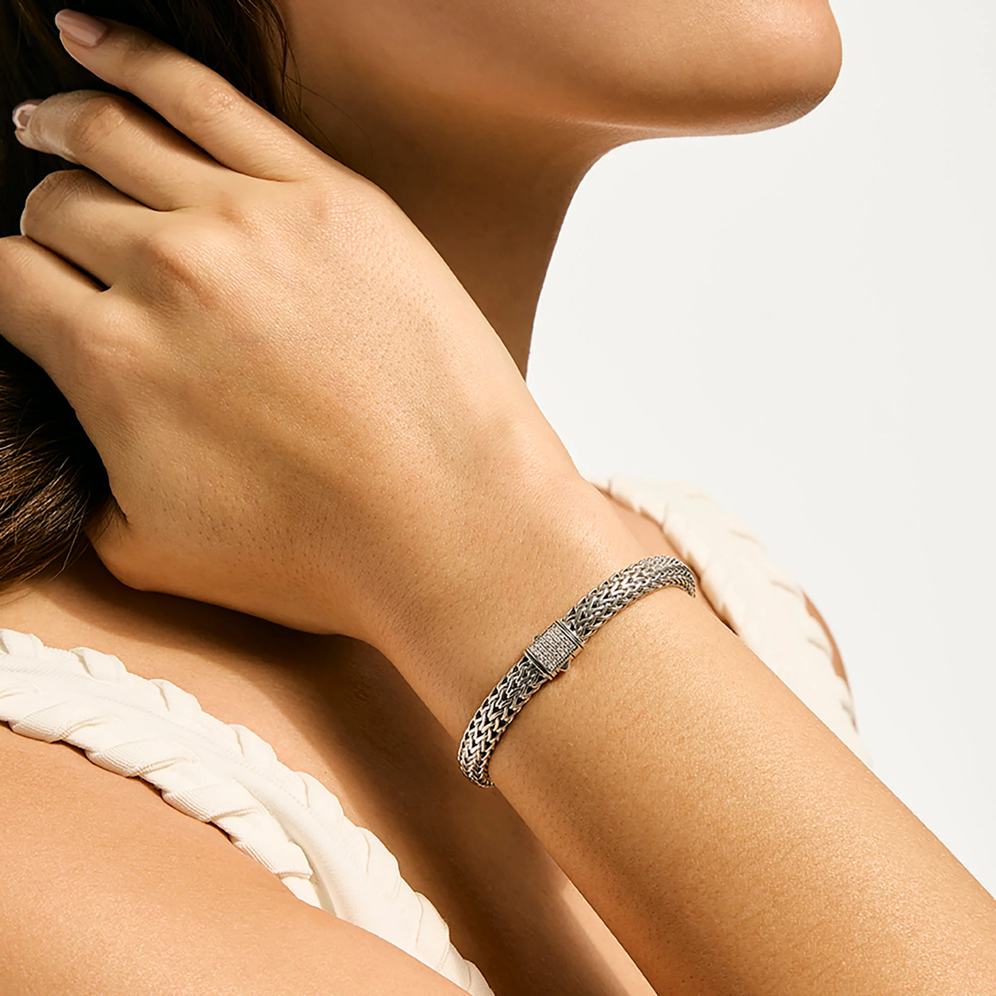 Icon Bracelet, Sterling Silver, Diamonds, 7.5MM|BUP9904002DI - Image 6
