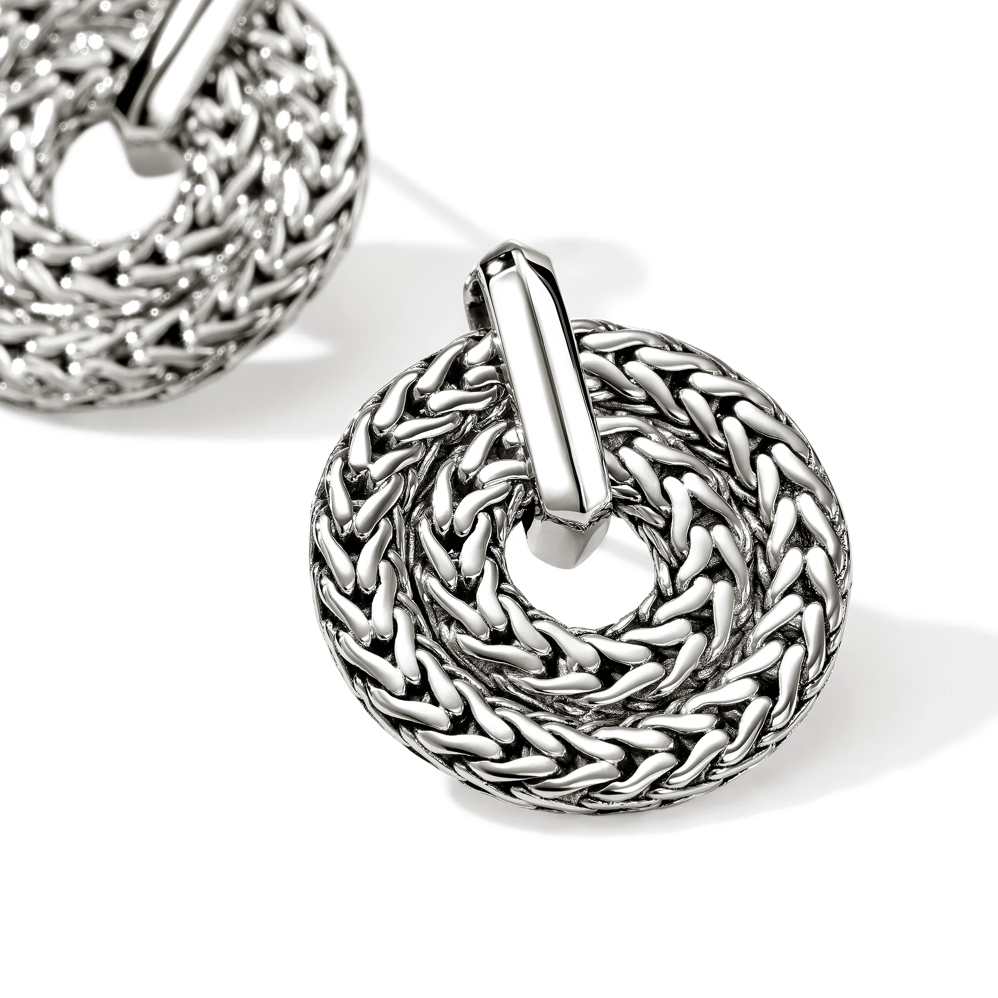 Icon Link Earring, Sterling Silver, 22MM|EB98991 - Image 2