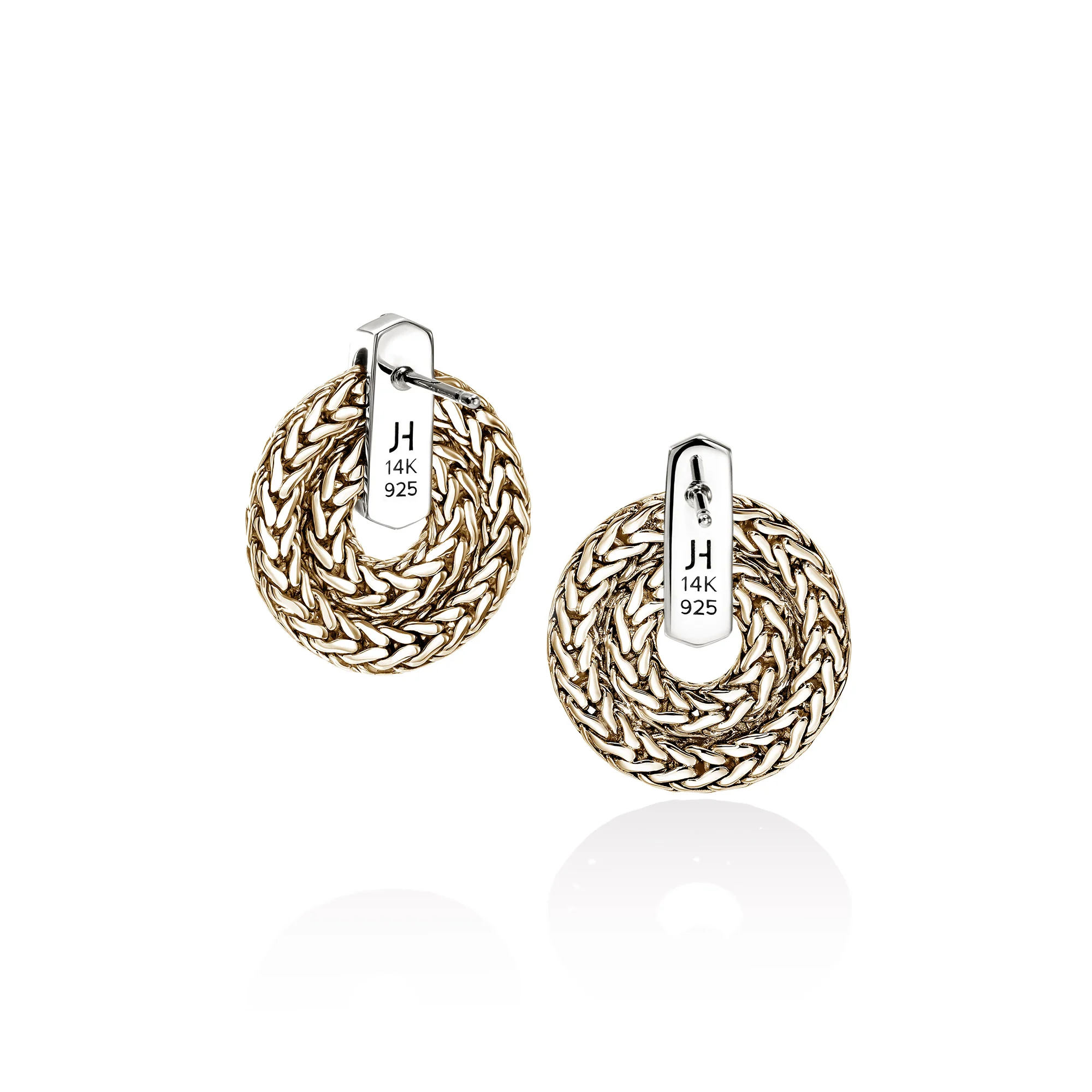 Icon Link Earrings, Gold, Diamonds, 22MM|EGGX989912DI - Image 3