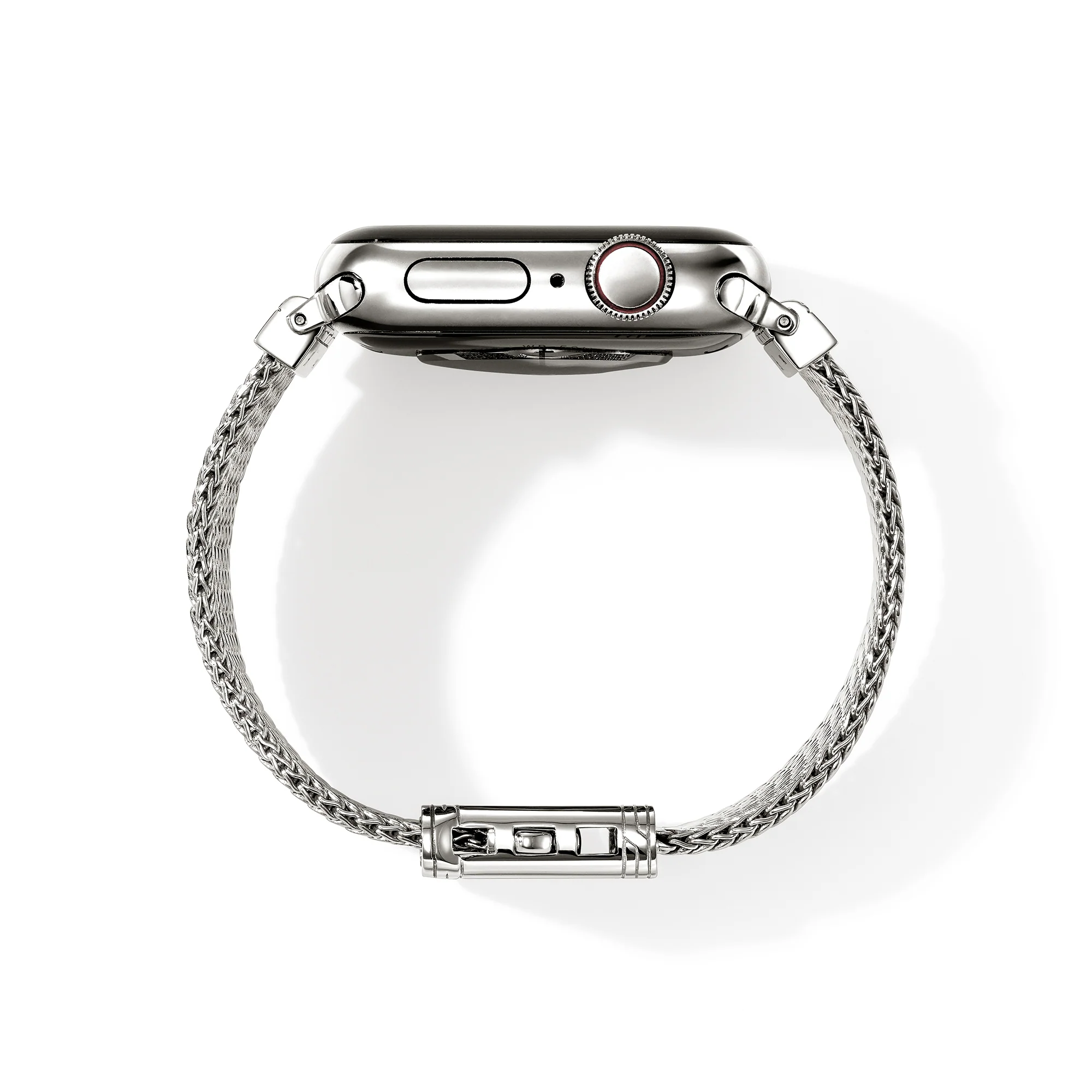 Icon Link Smart Watch Strap, Sterling Silver, Black Sapphires, 18MM|WBS986524BLS - Image 3