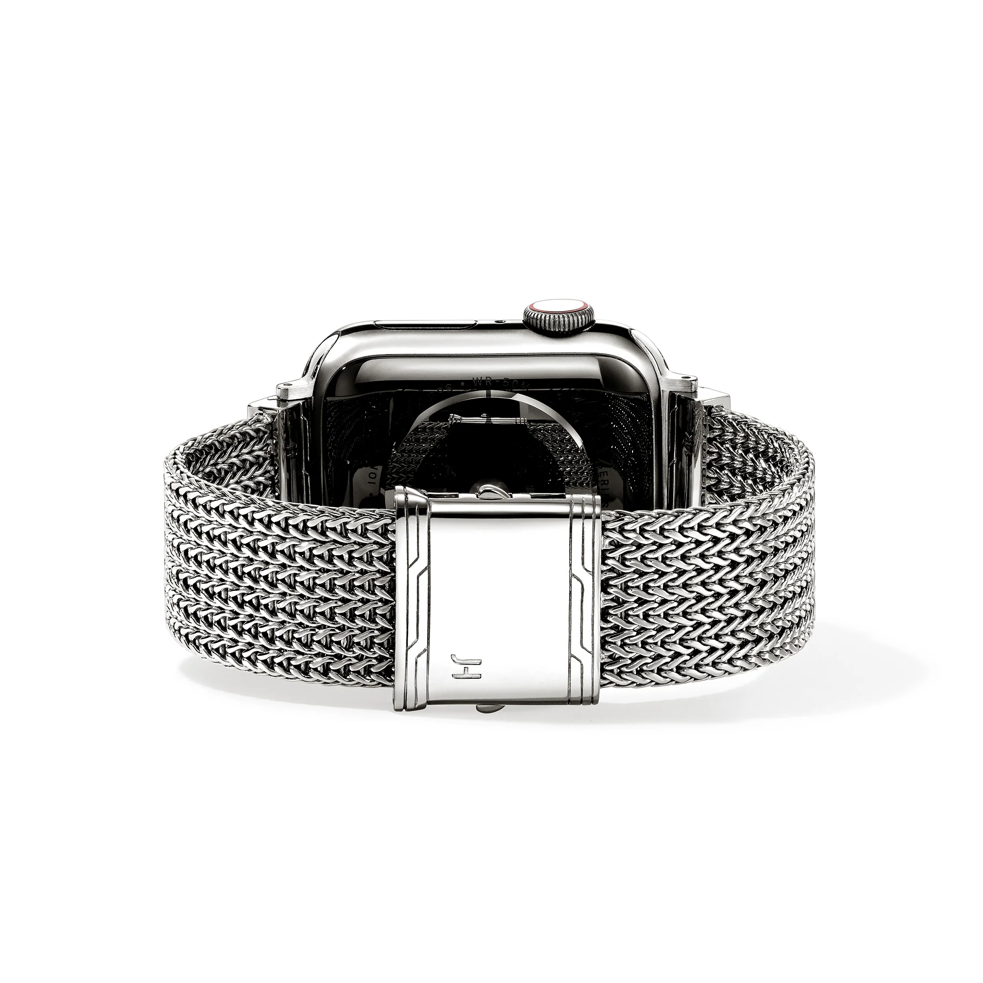 Icon Link Smart Watch Strap, Sterling Silver, Black Sapphires, 18MM|WBS986524BLS - Image 4