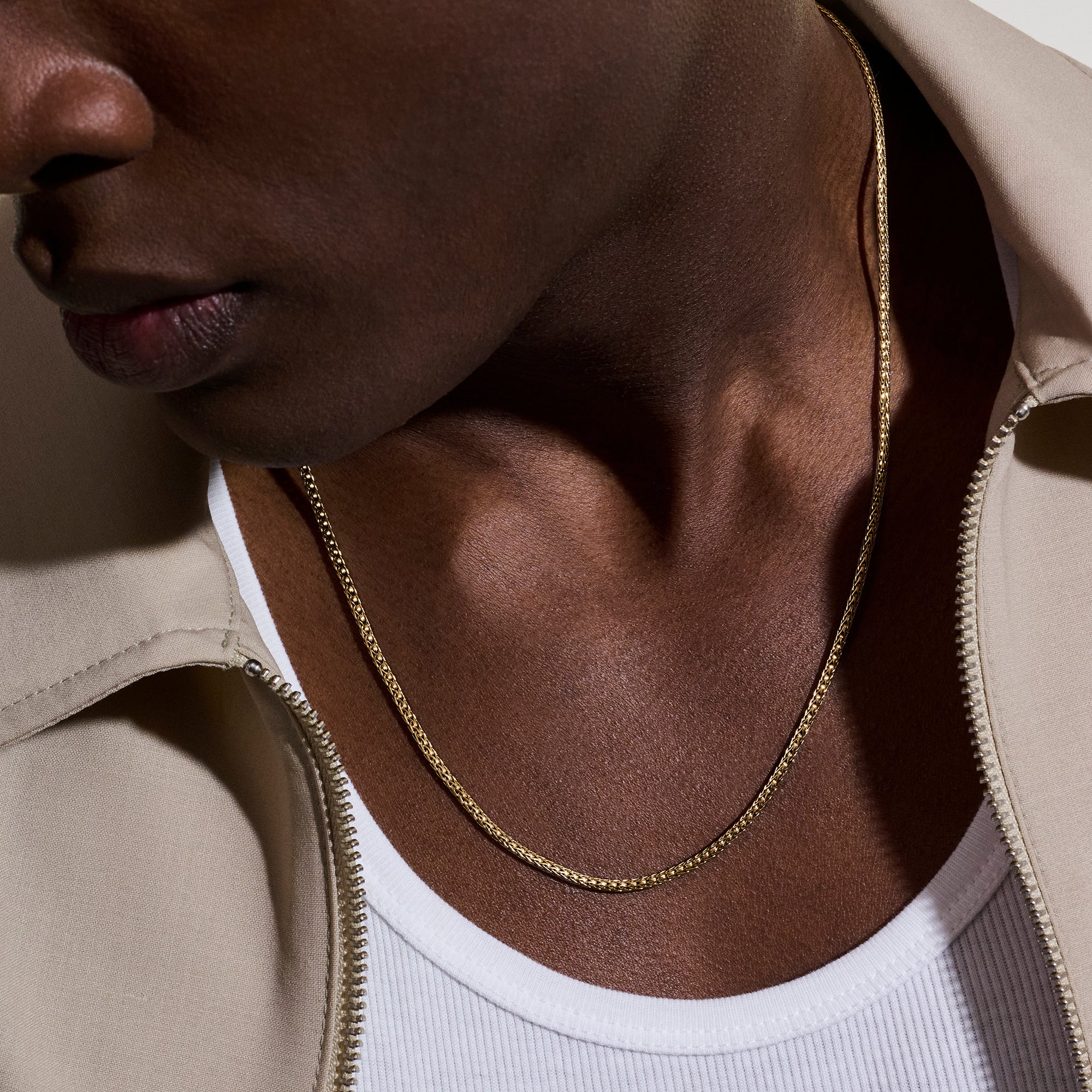 Icon Mini Necklace, Gold, 2.5MM|NMGG98892 - Image 3