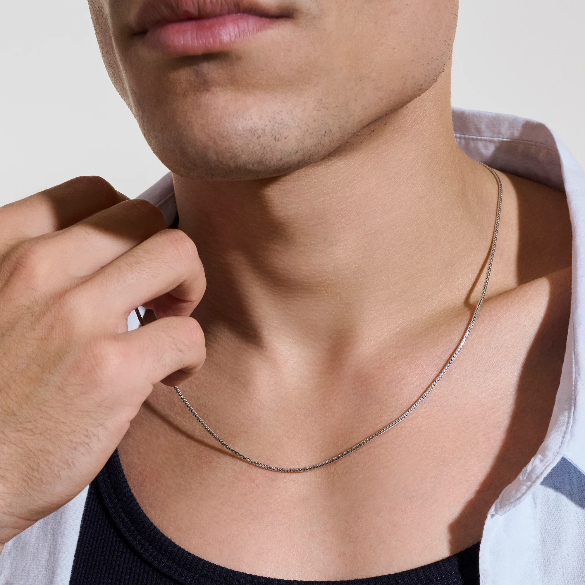 Icon Mini Necklace, Sterling Silver, 1.8MM|NM98891 - Image 3