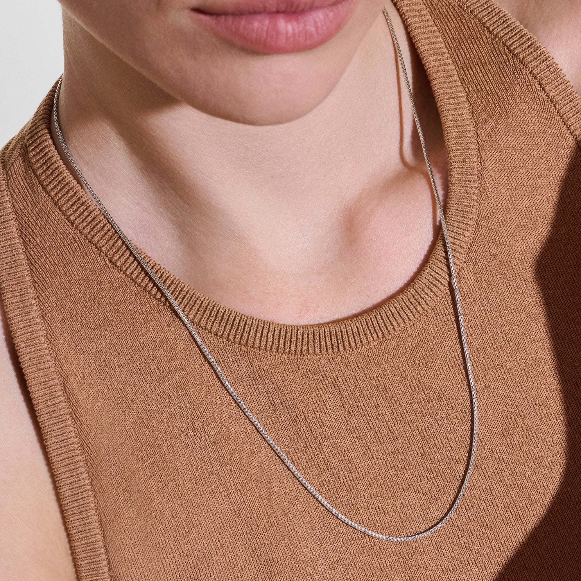 Icon Mini Necklace, Sterling Silver, 1.8MM|NM98891 - Image 4
