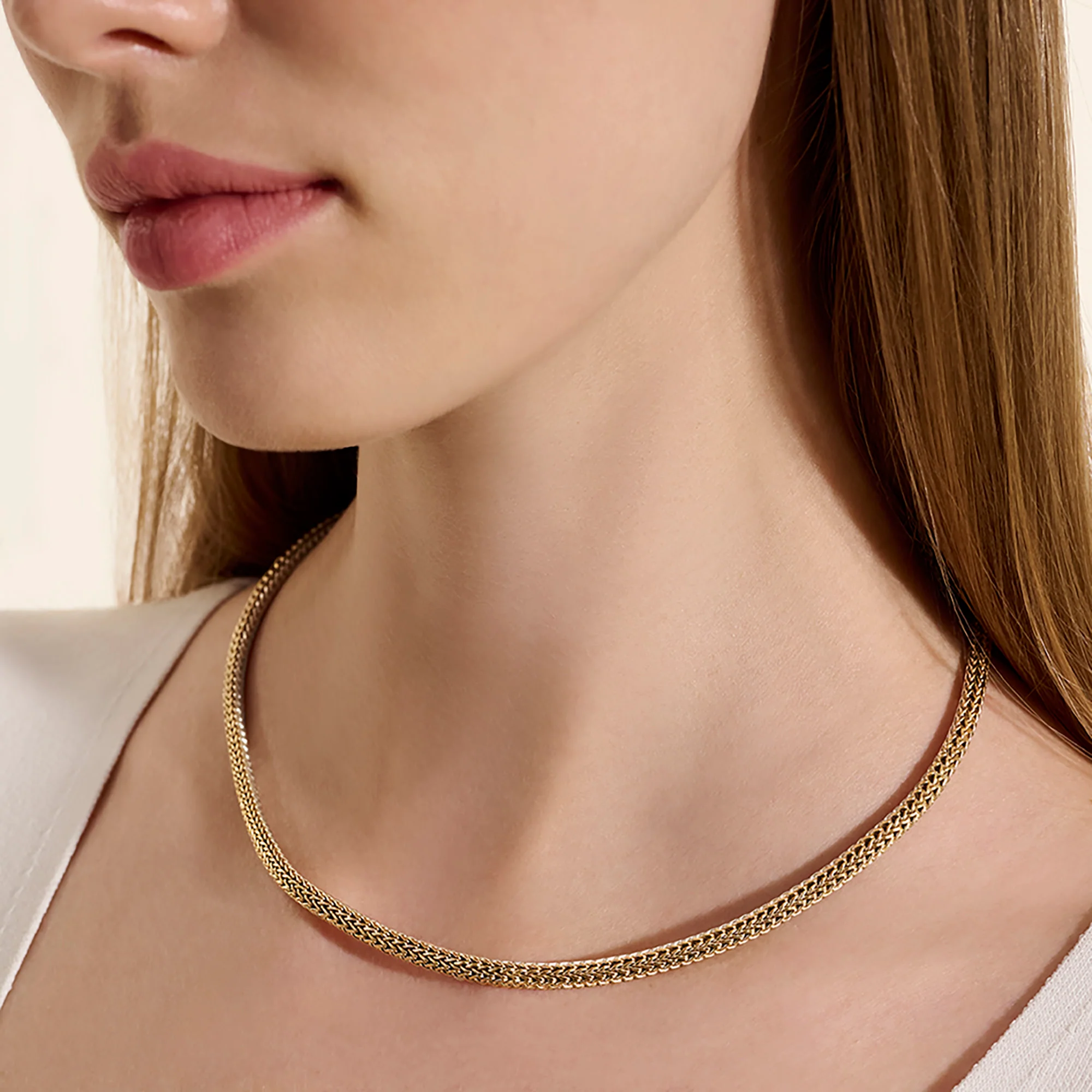 Icon Necklace, Reversible, Gold, Sterling Silver, 5MM|NZZ990096RV - Image 3