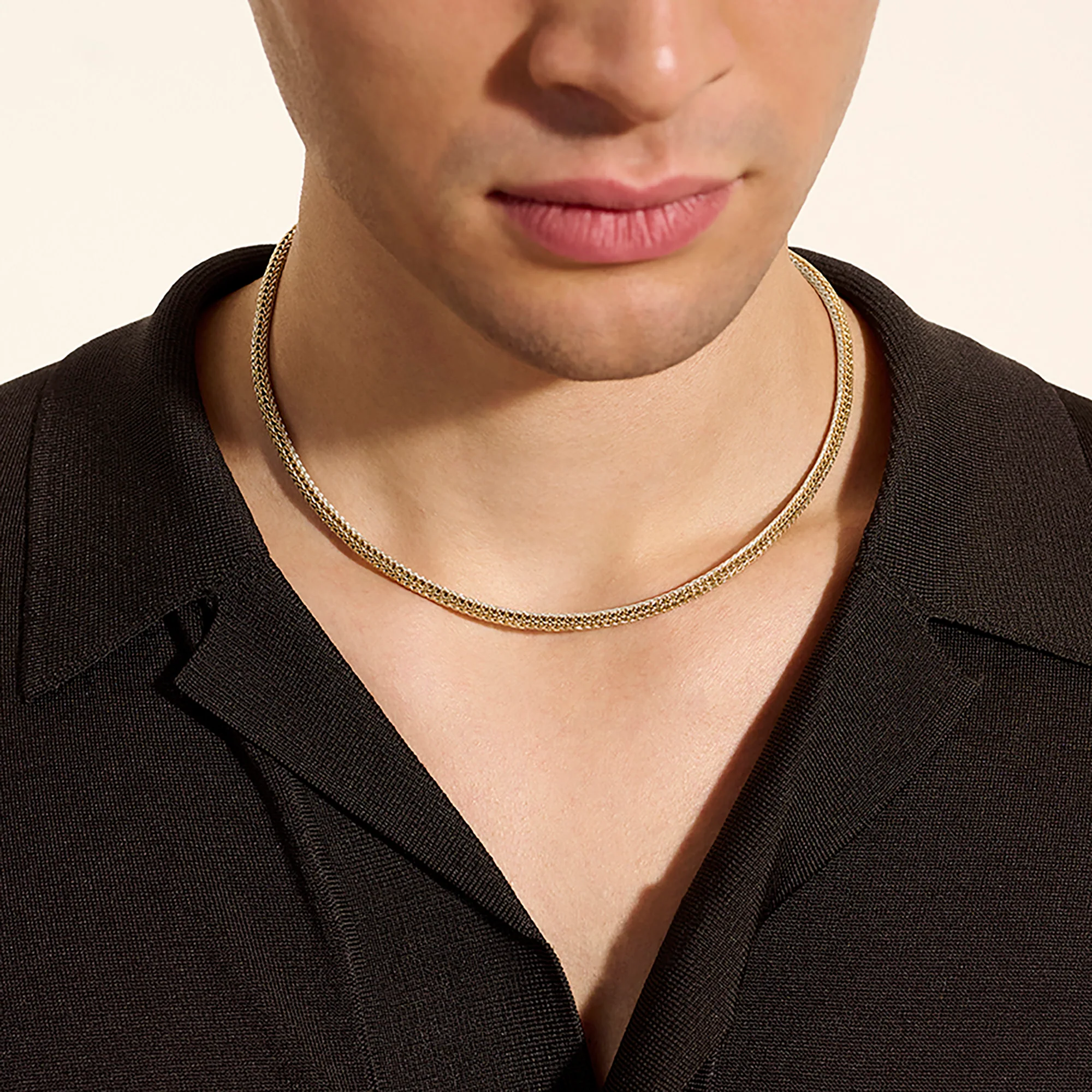 Icon Necklace, Reversible, Gold, Sterling Silver, 5MM|NZZ990096RV - Image 5