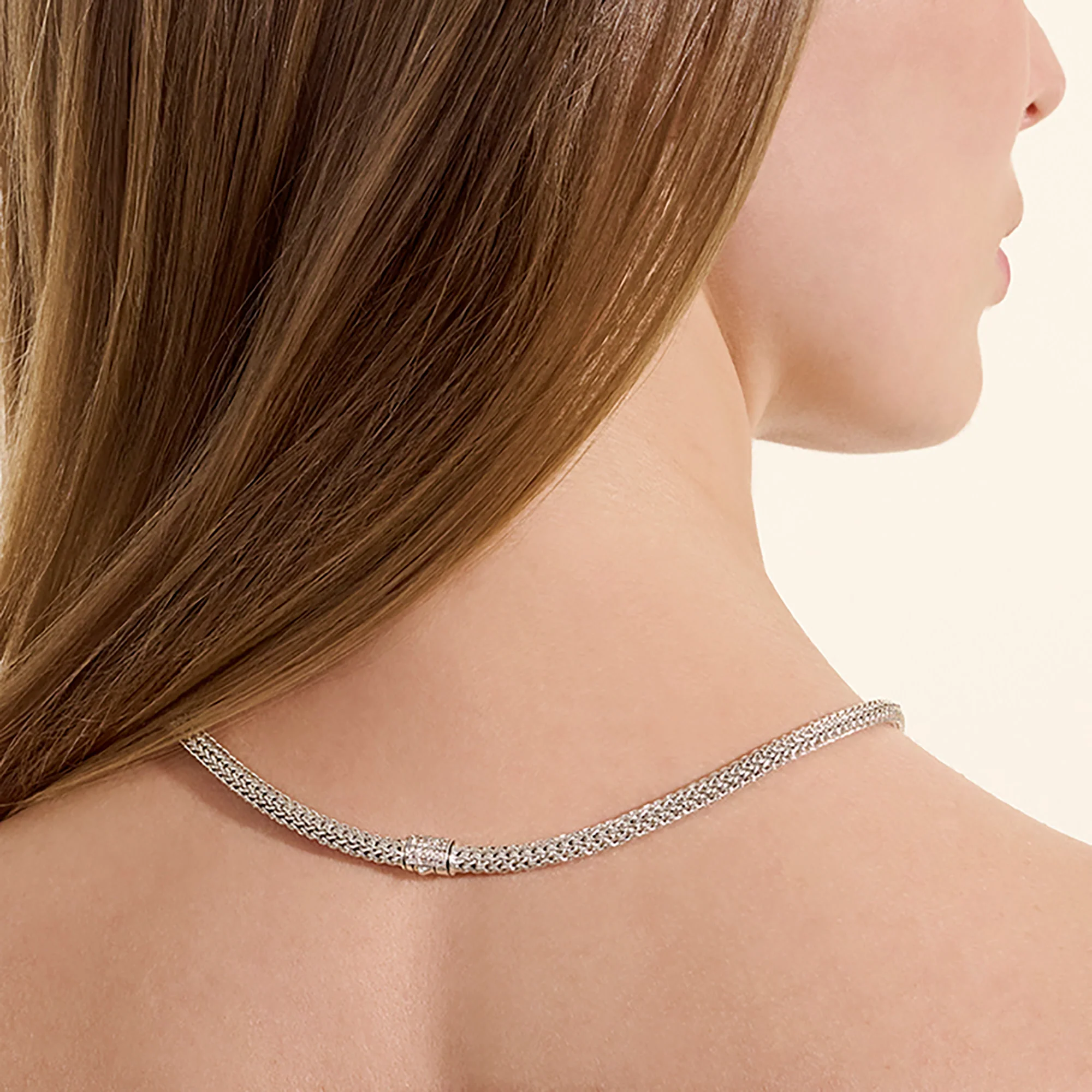 Icon Necklace, Sterling Silver, Diamonds, 5MM|NBP9900962DI - Image 4