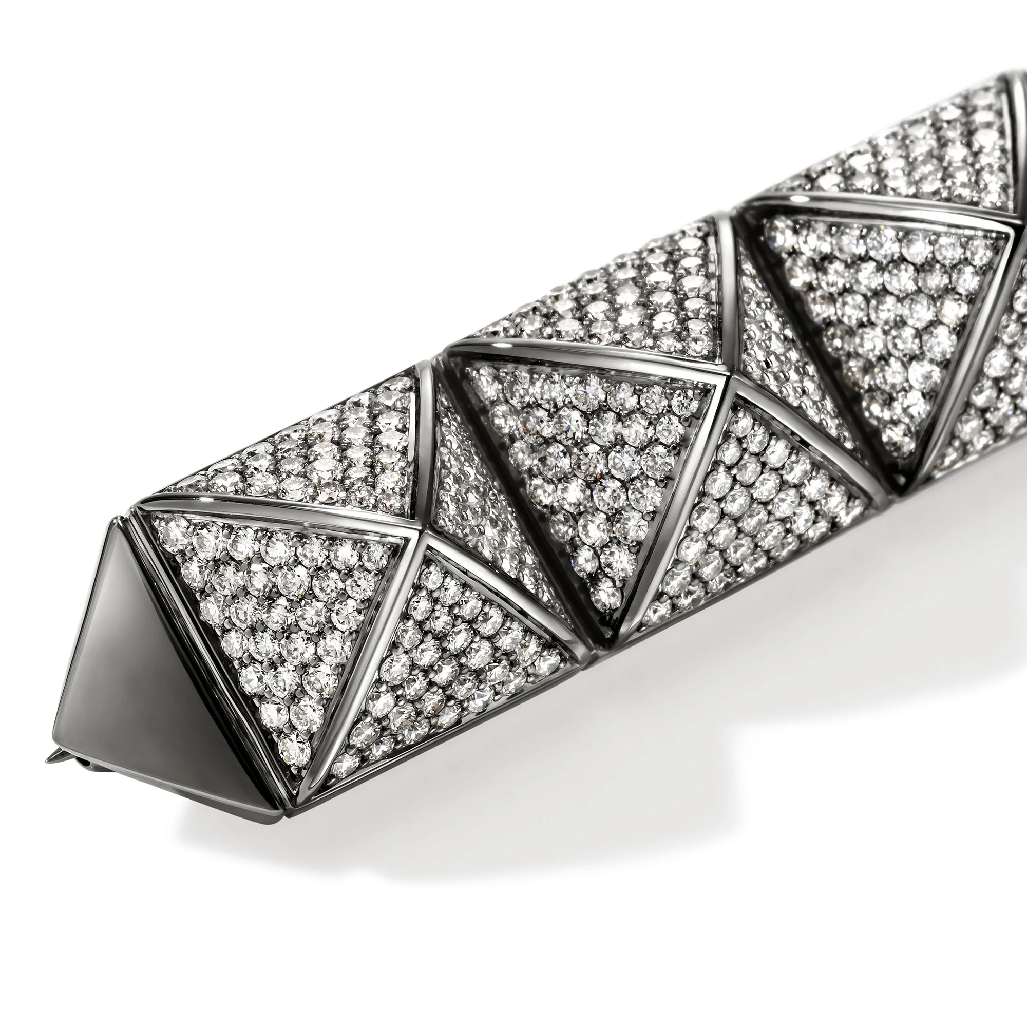 Icon Stud Brooch, Dark Silver, Diamonds|PBP972122BRDDI - Image 2