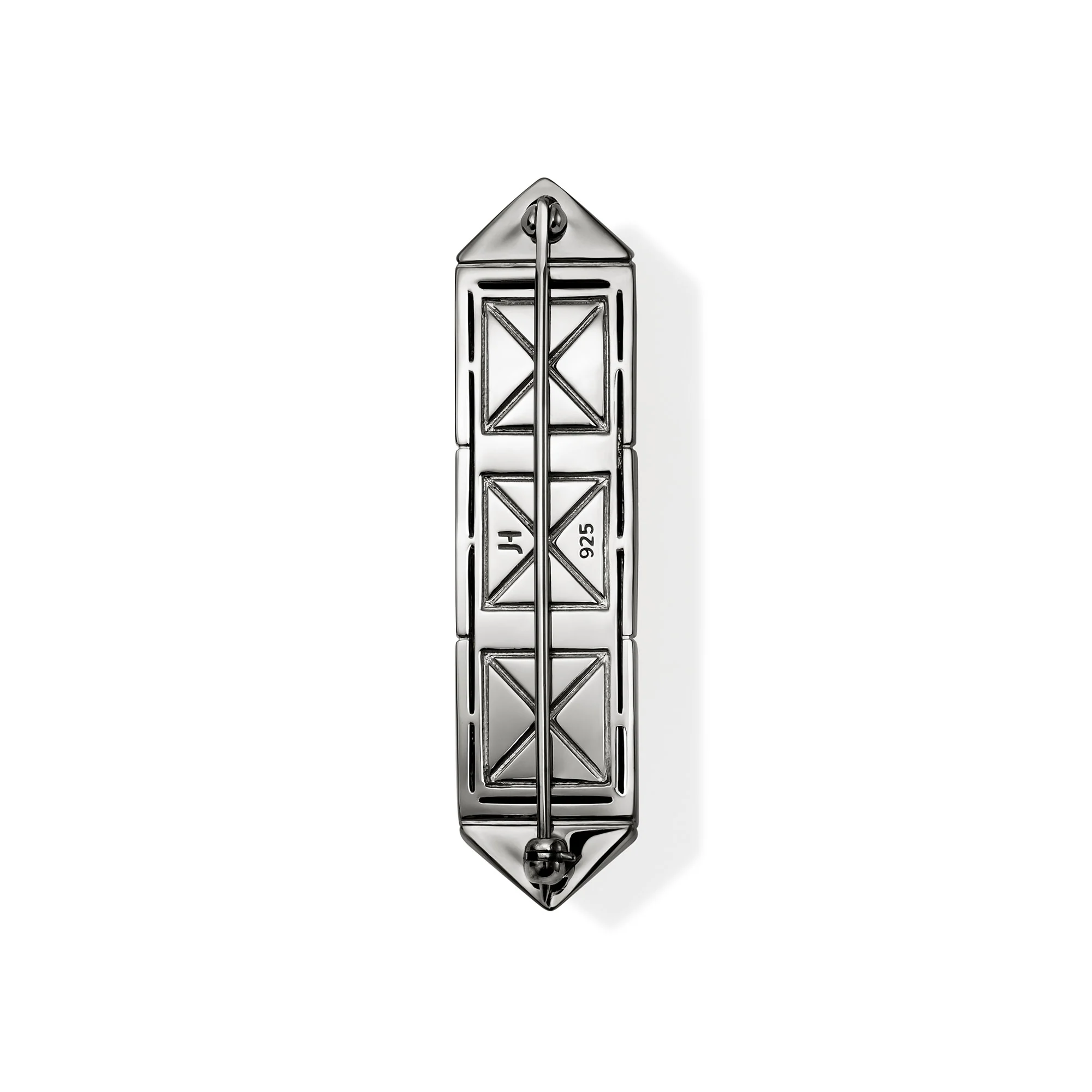 Icon Stud Brooch, Dark Silver, Diamonds|PBP972122BRDDI - Image 3