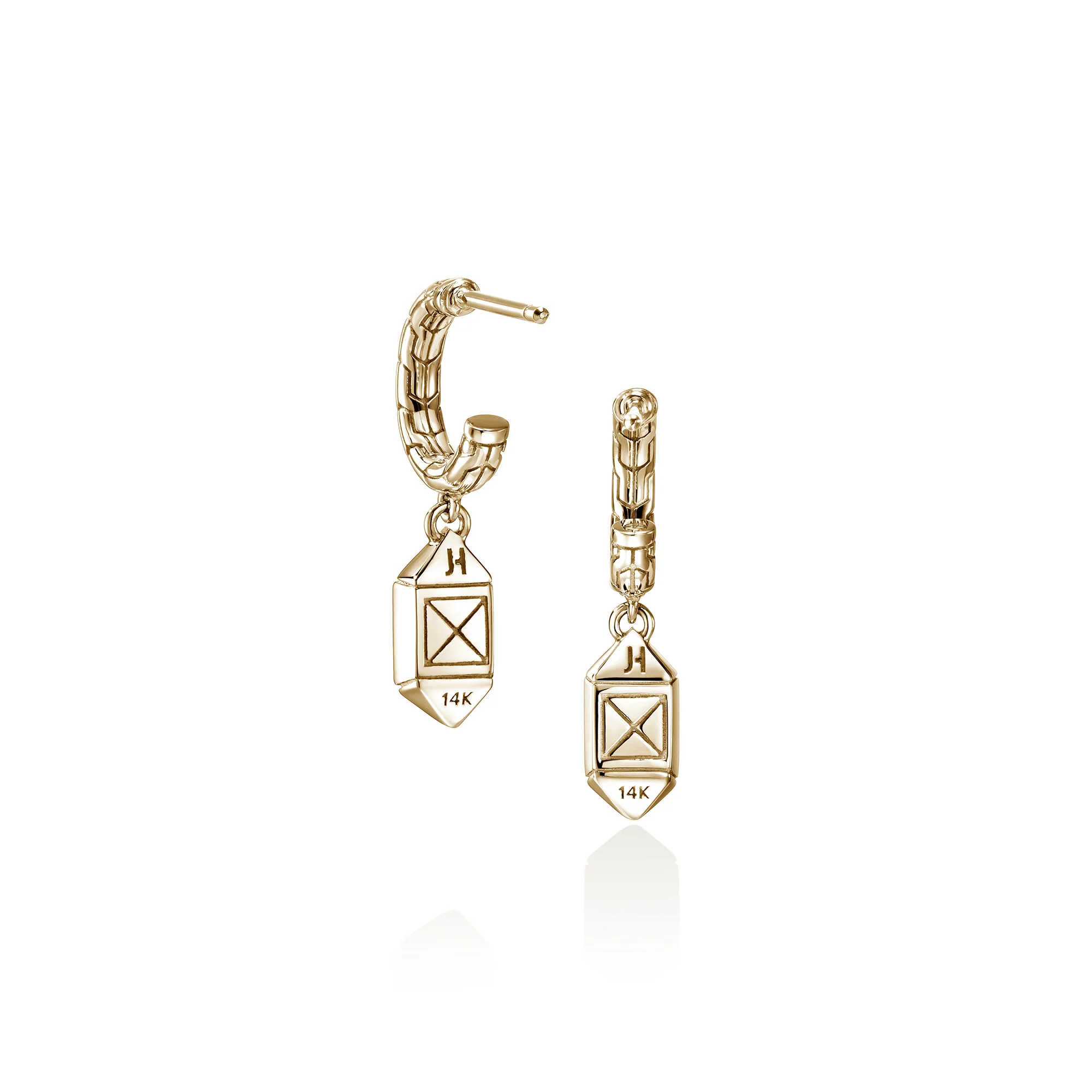 Icon Stud Earrings, Gold, Diamonds, 5MM|EGGX972092DI - Image 3