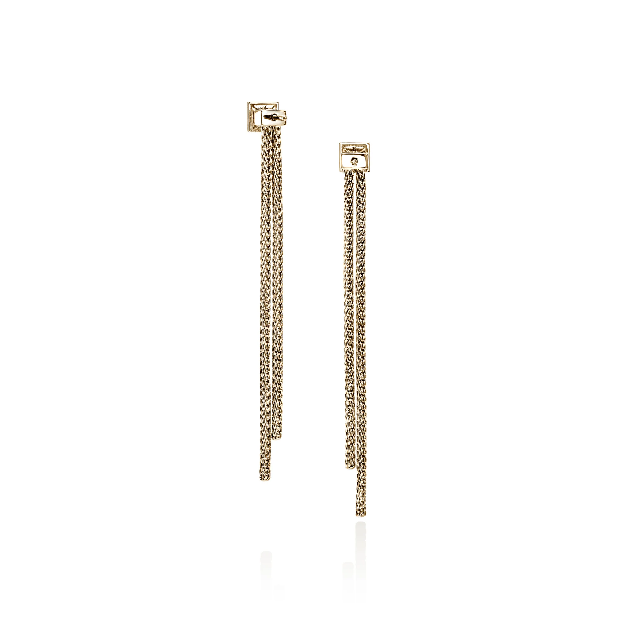 Icon Stud Earrings, Gold, Diamonds|EGGX972062DI - Image 3
