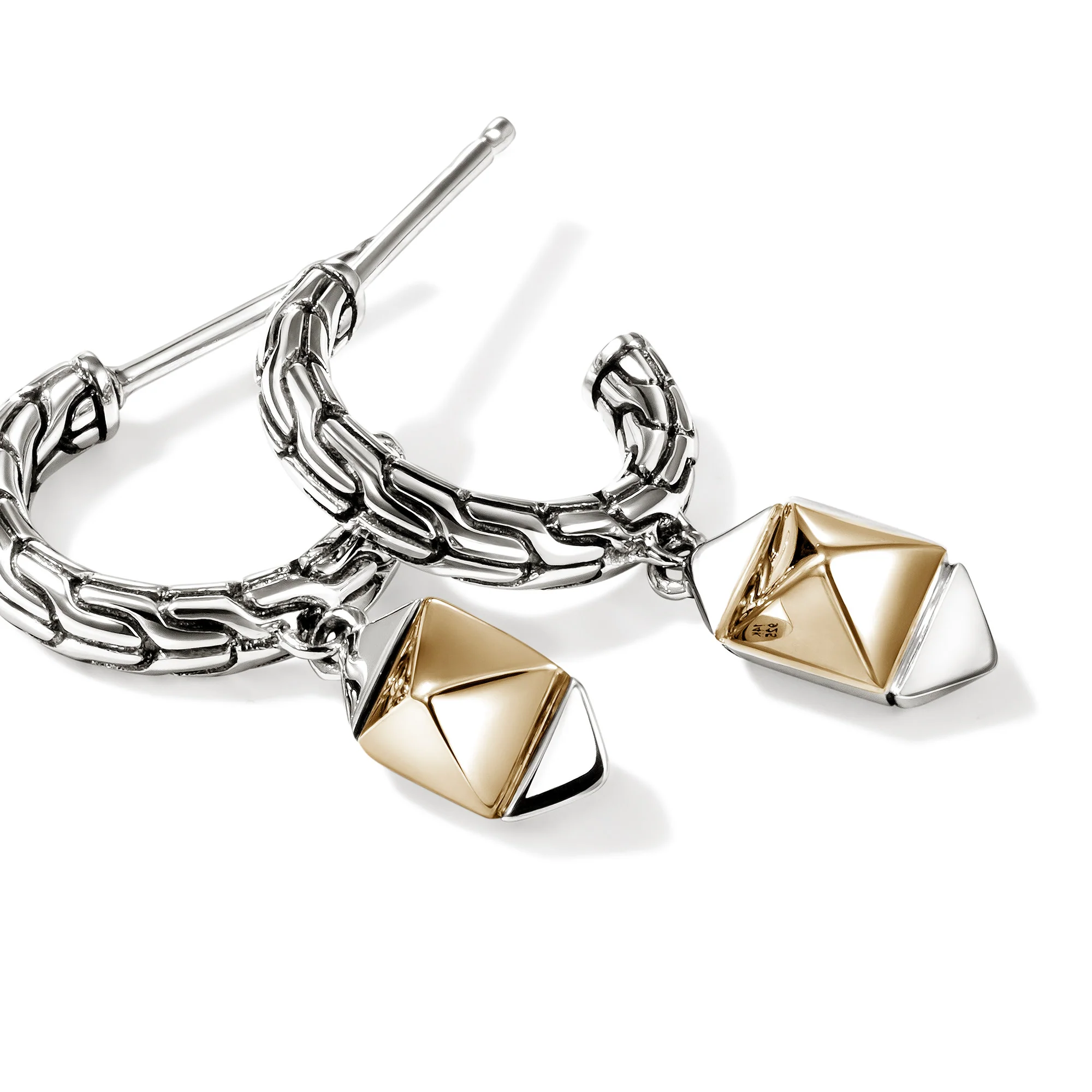 Icon Stud Earrings, Gold, Sterling Silver, 5MM|EZZ97209 - Image 2