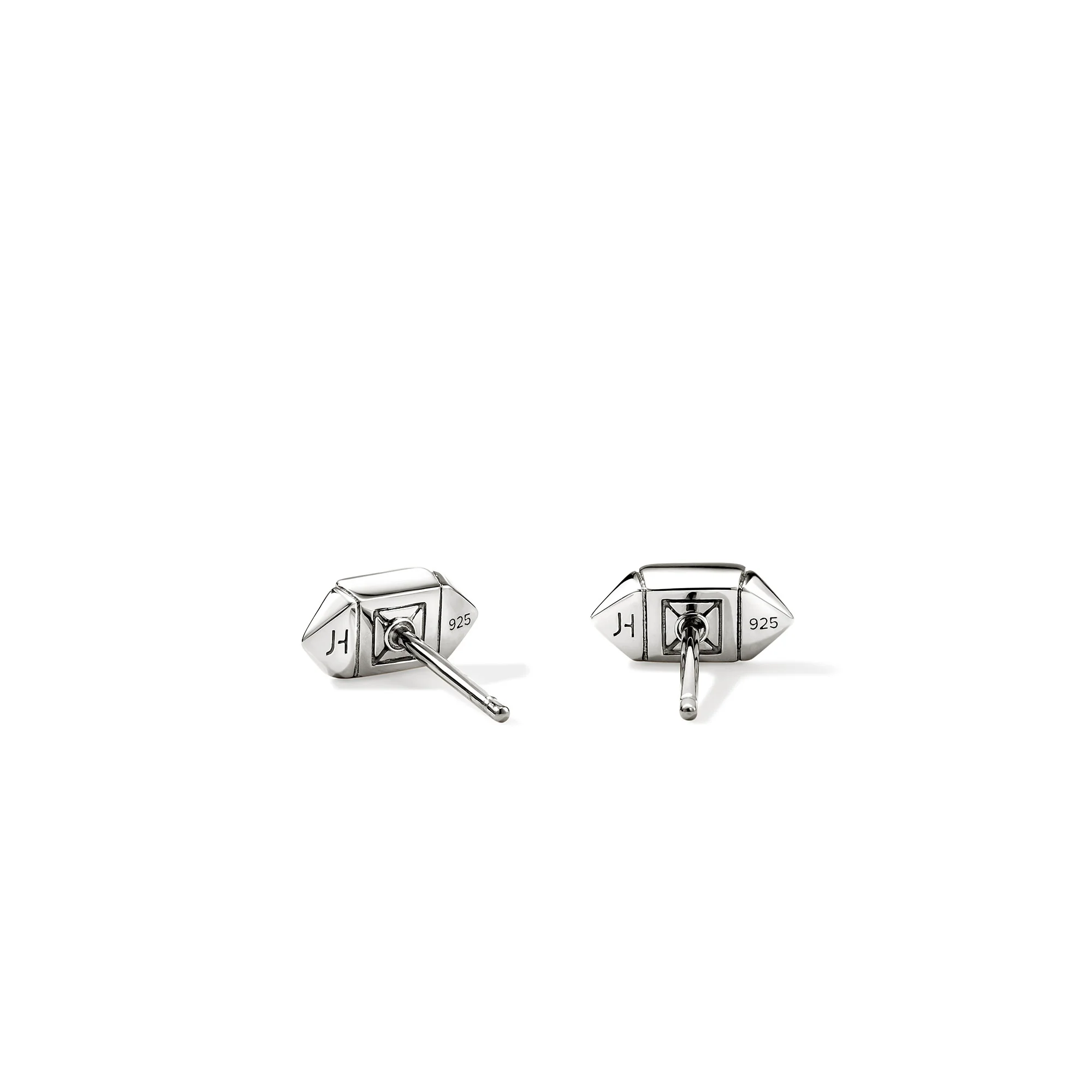 Icon Stud Earrings, Sterling Silver, Diamonds, 5MM|EBP972072DI - Image 3