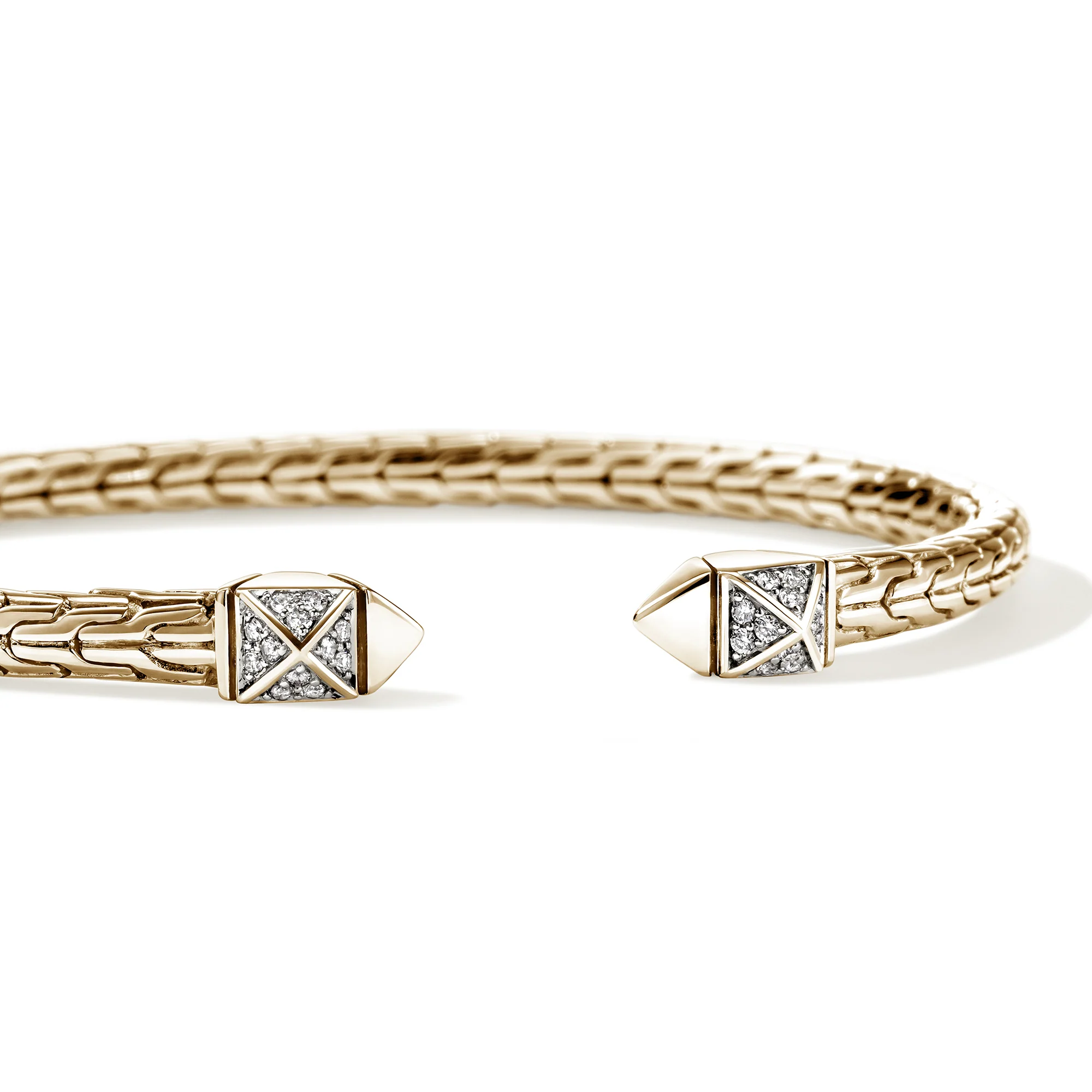 Icon Stud Flex Cuff, Gold, Diamonds|CGGX989982DI - Image 2