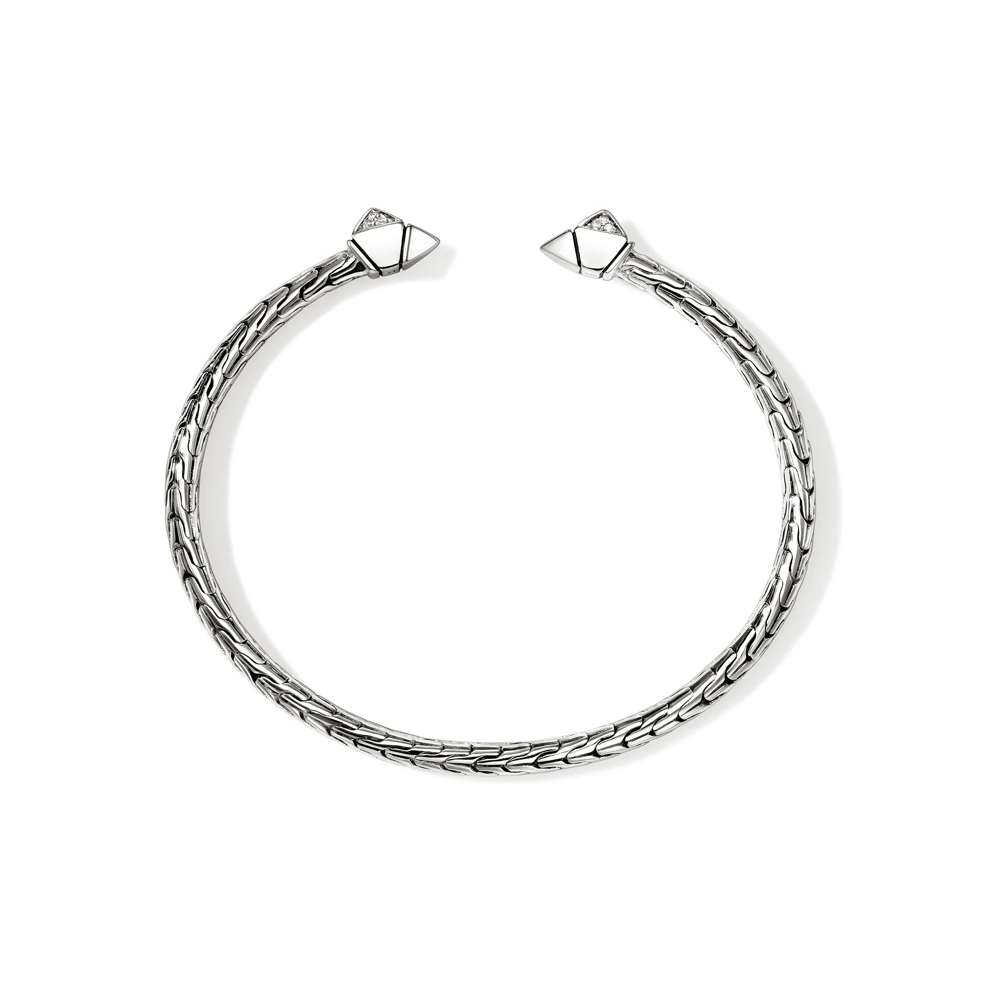 Icon Stud Flex Cuff, Sterling Silver, Diamonds|CBP989982DI - Image 5