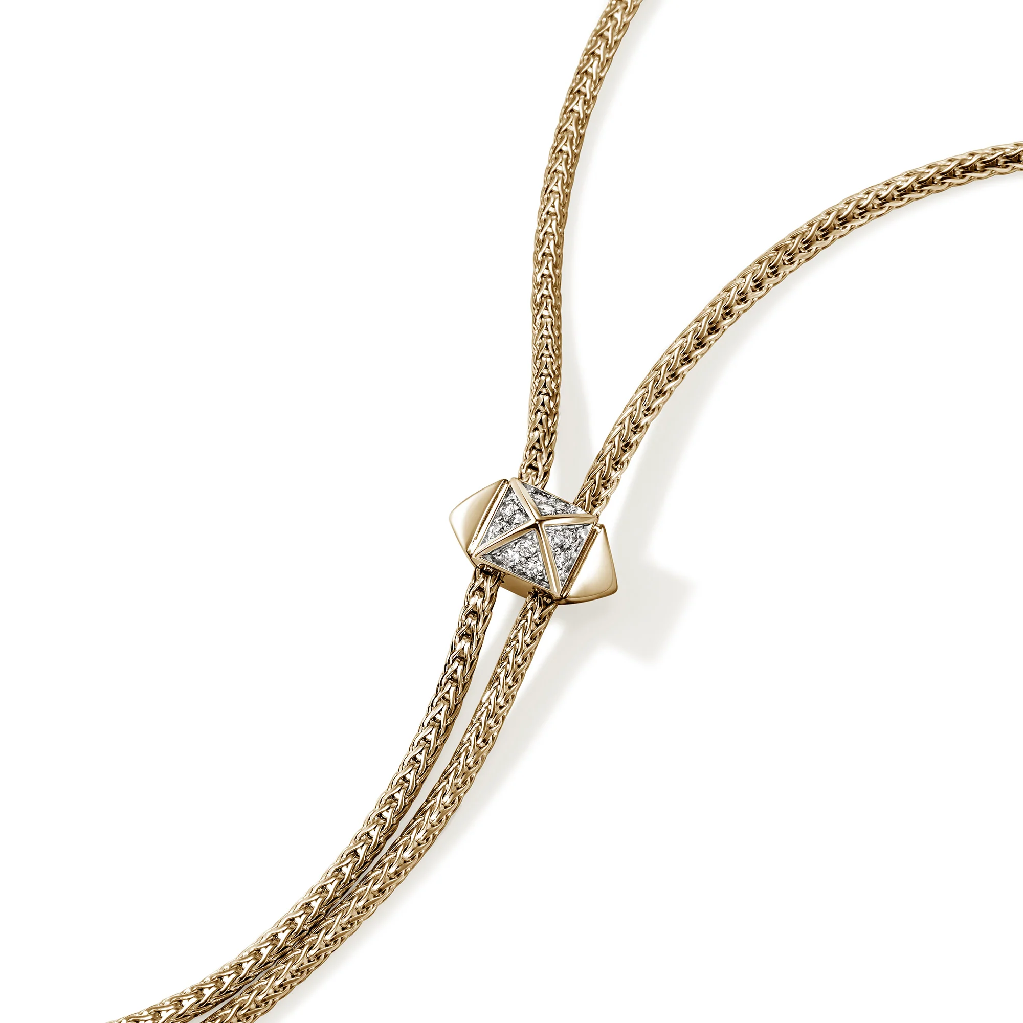 Icon Stud Lariat, Gold, Diamonds, 1.8MM|NGGX972042DI - Image 2