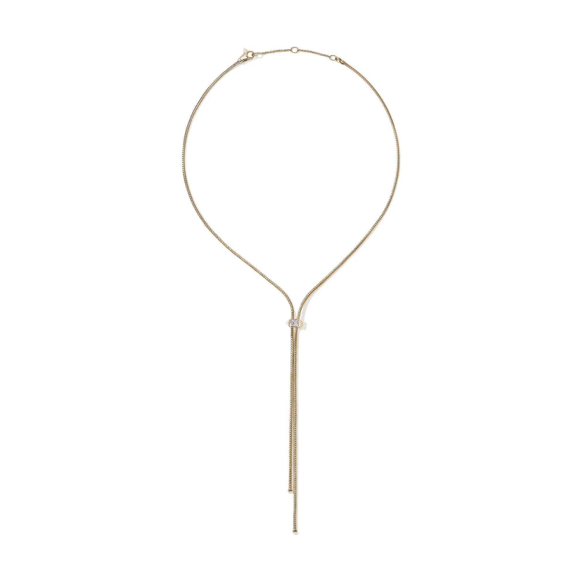 Icon Stud Lariat, Gold, Diamonds, 1.8MM|NGGX972042DI - Image 3